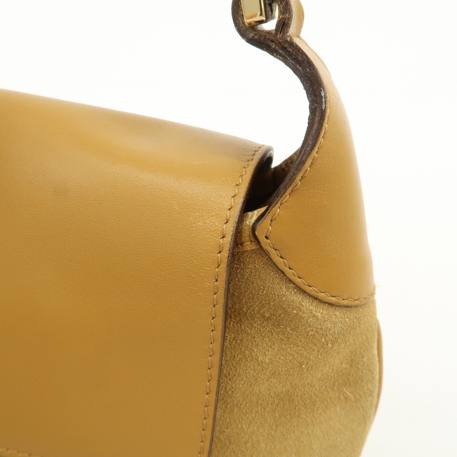 Gucci Shoulder Bag - Yellow Beige, Suede Leather