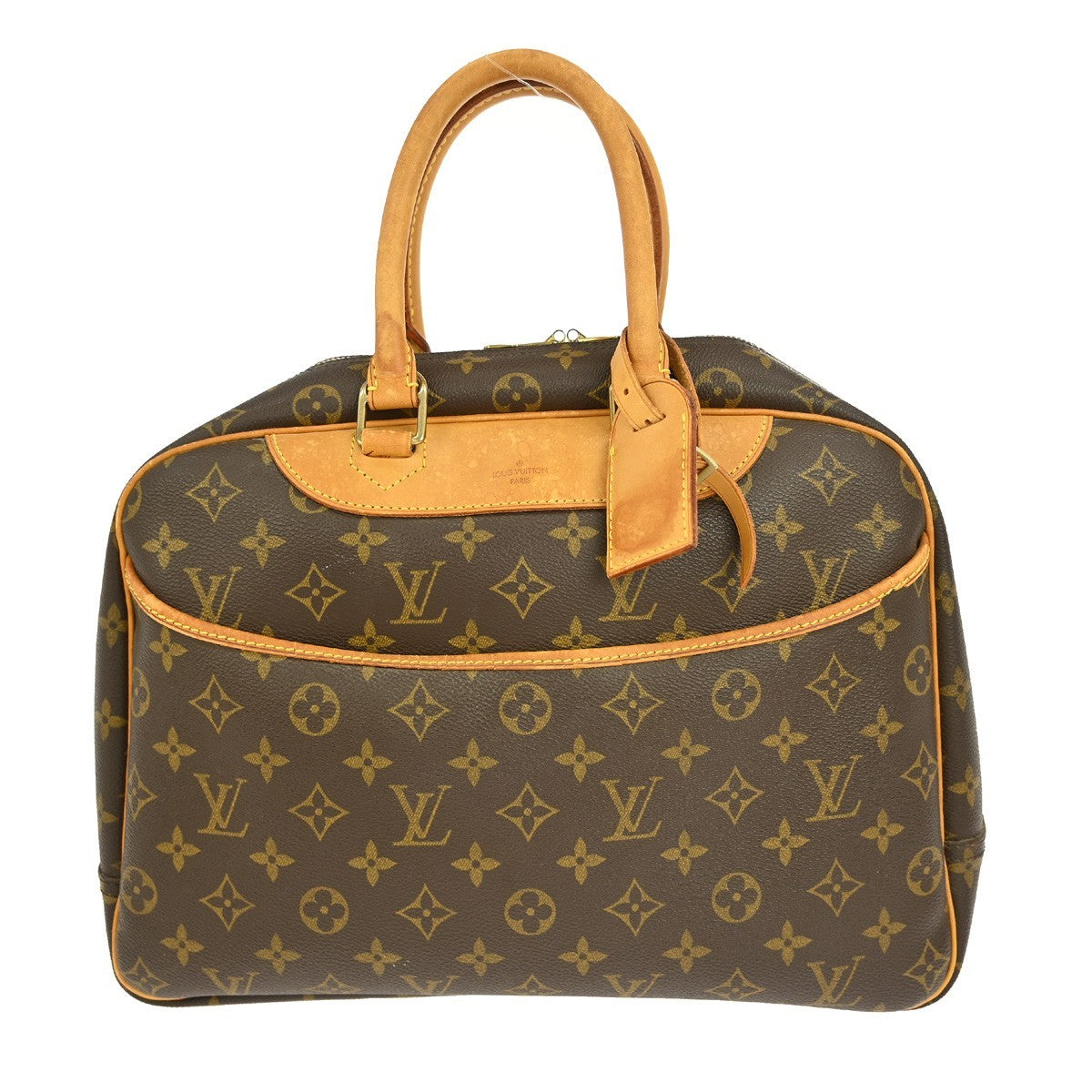 Louis Vuitton Deauville Bowling Vanity Handbag - Brown, Monogram Canvas, Leather