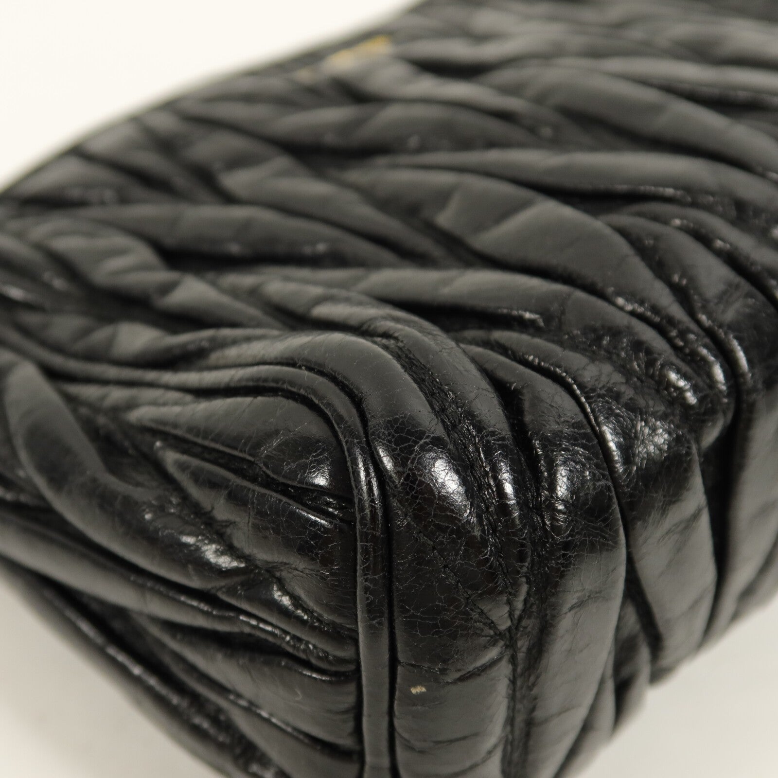 Miu Miu GHW Shoulder Bag - Black, Lambskin Leather