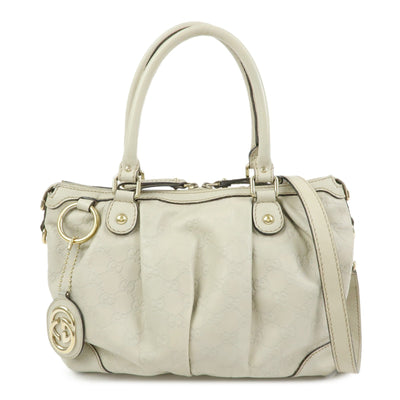 Gucci Sukey 2Way Hand Bag - Ivory, Guccissima Leather