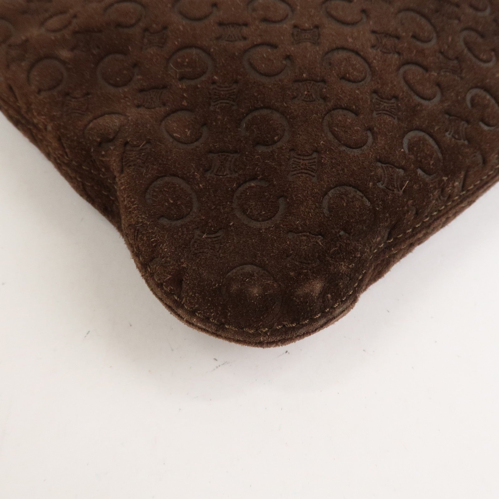 Celine C Macadam Shoulder Bag - Brown, Suede Leather 