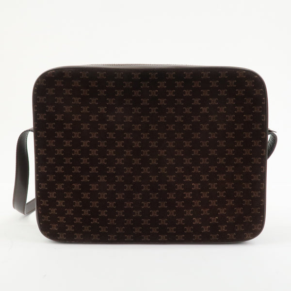 Celine Macadam Shoulder Bag - Brown, Suede Leather 
