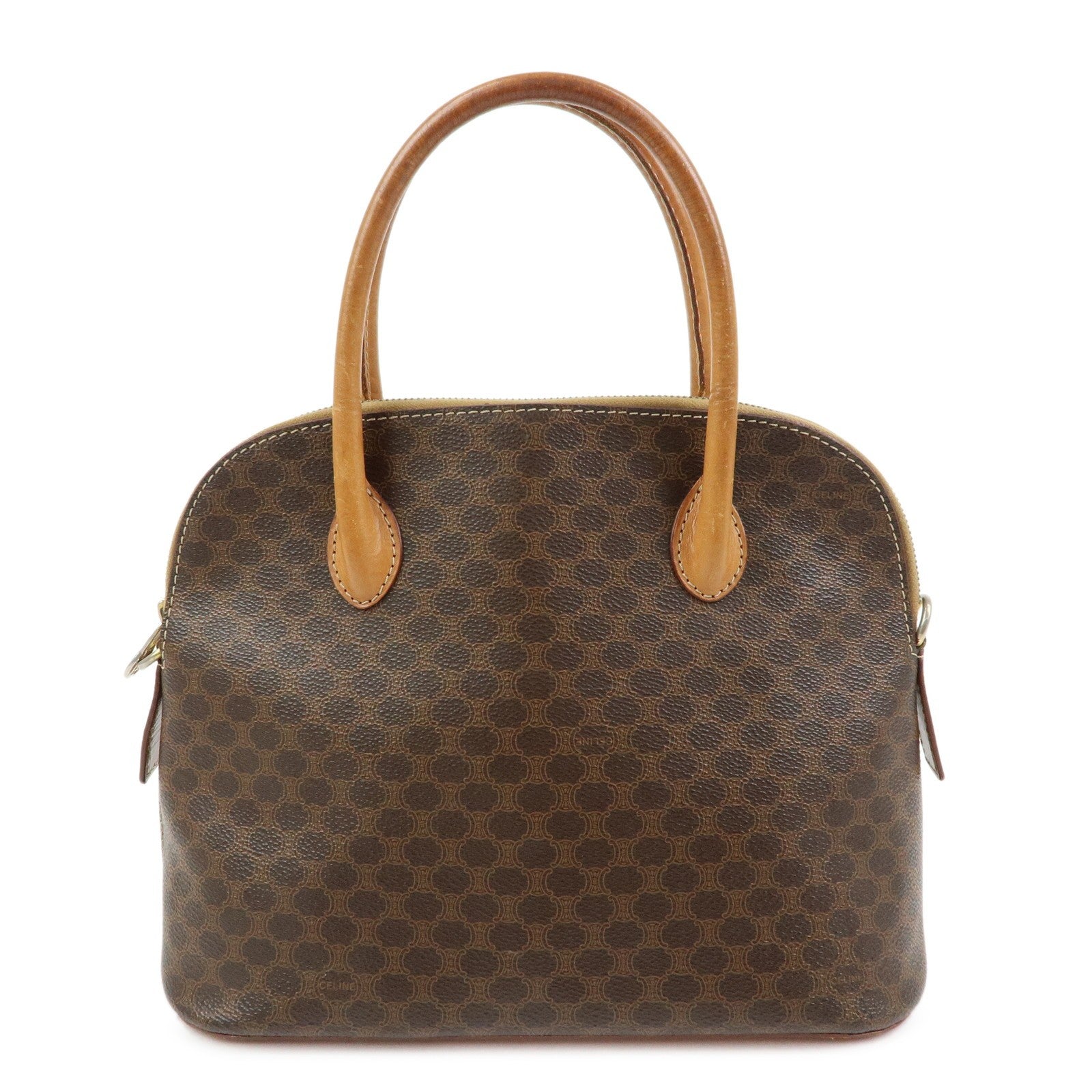 Celine Macadam 2Way Hand Bag - Brown, PVC Leather