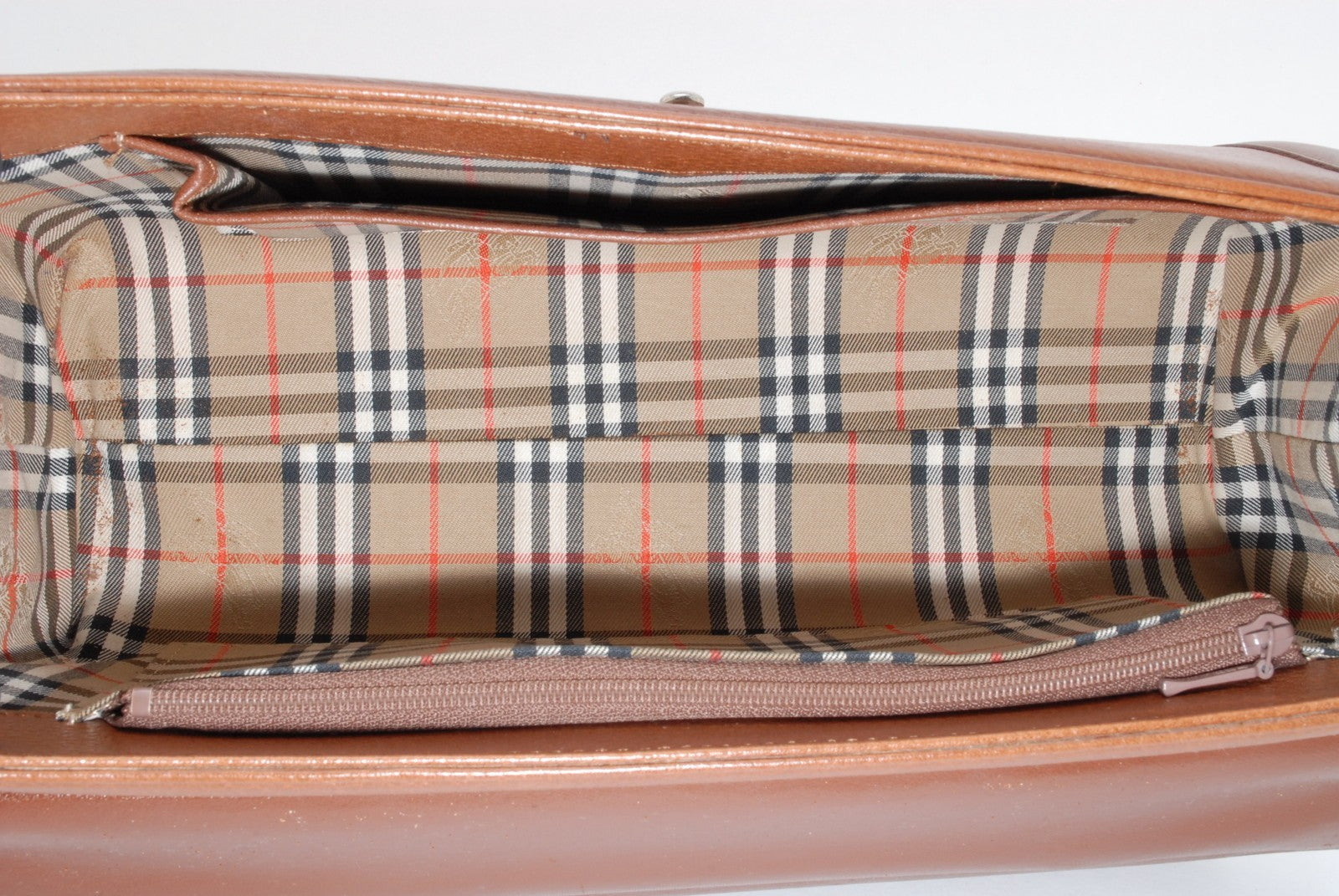 Burberry Burberrys Hand Bag - Brown, Leather