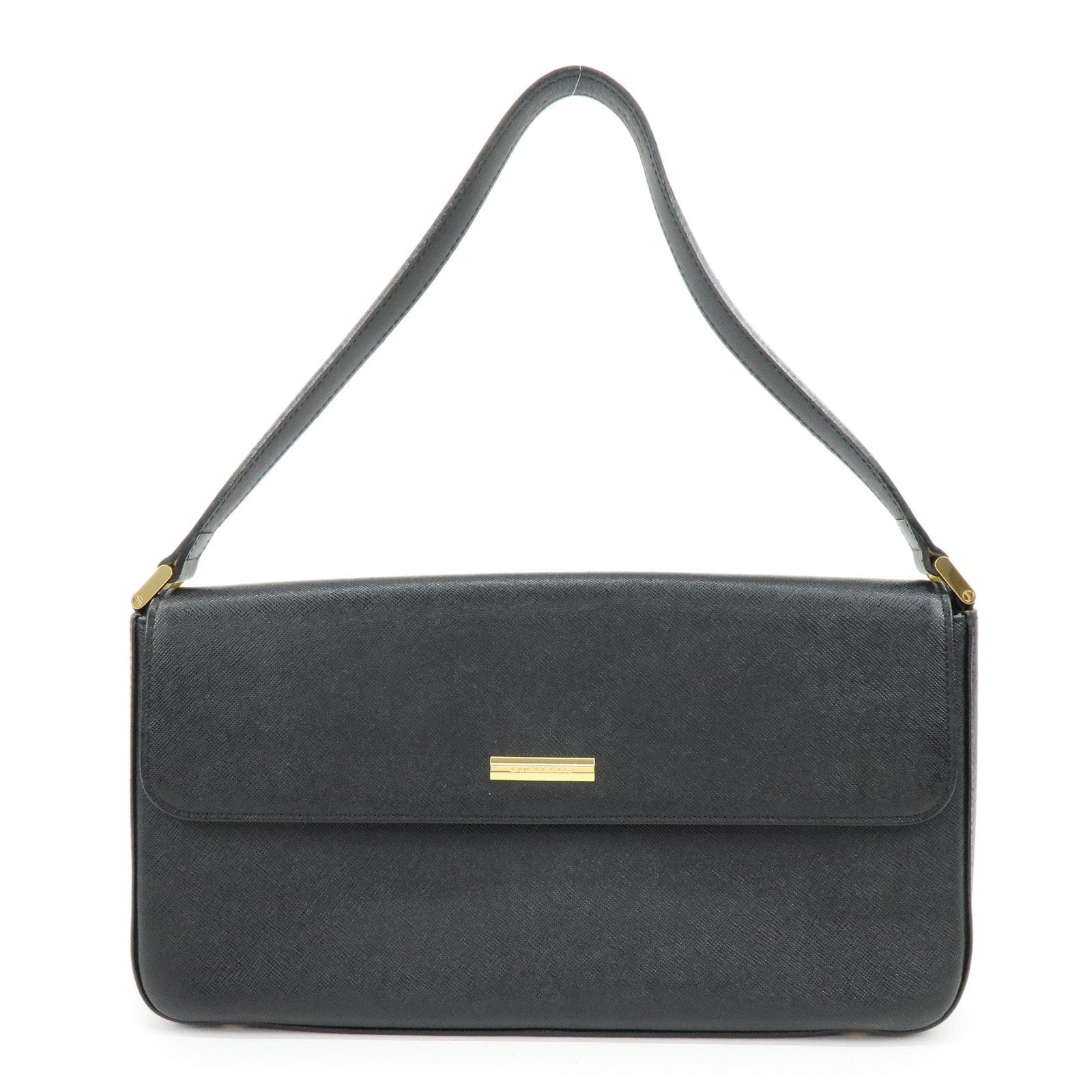Burberry Leather Flap Shoulder Bag - Black, Leather
