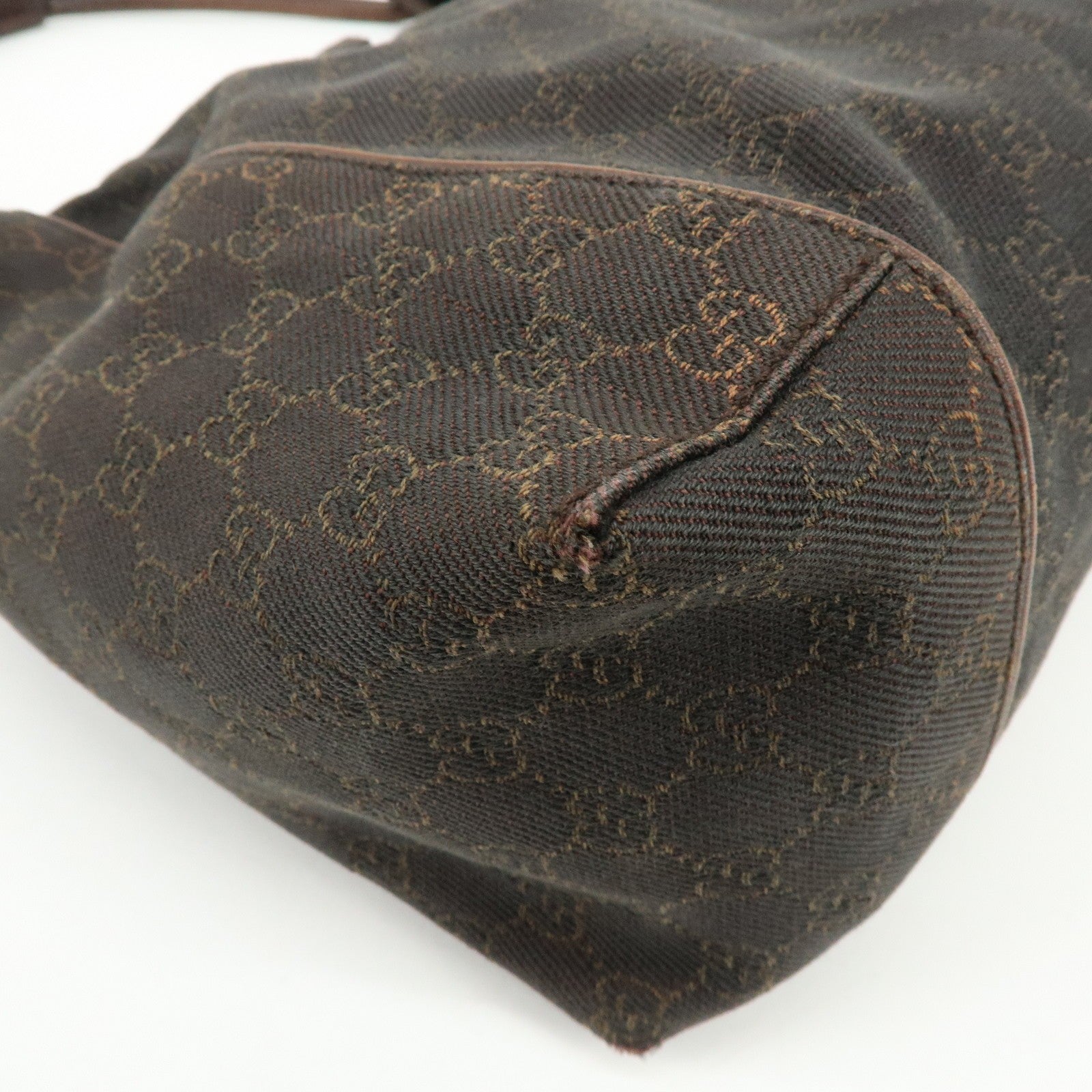 Gucci Shoulder Bag - Dark Brown, GG Canvas, Leather