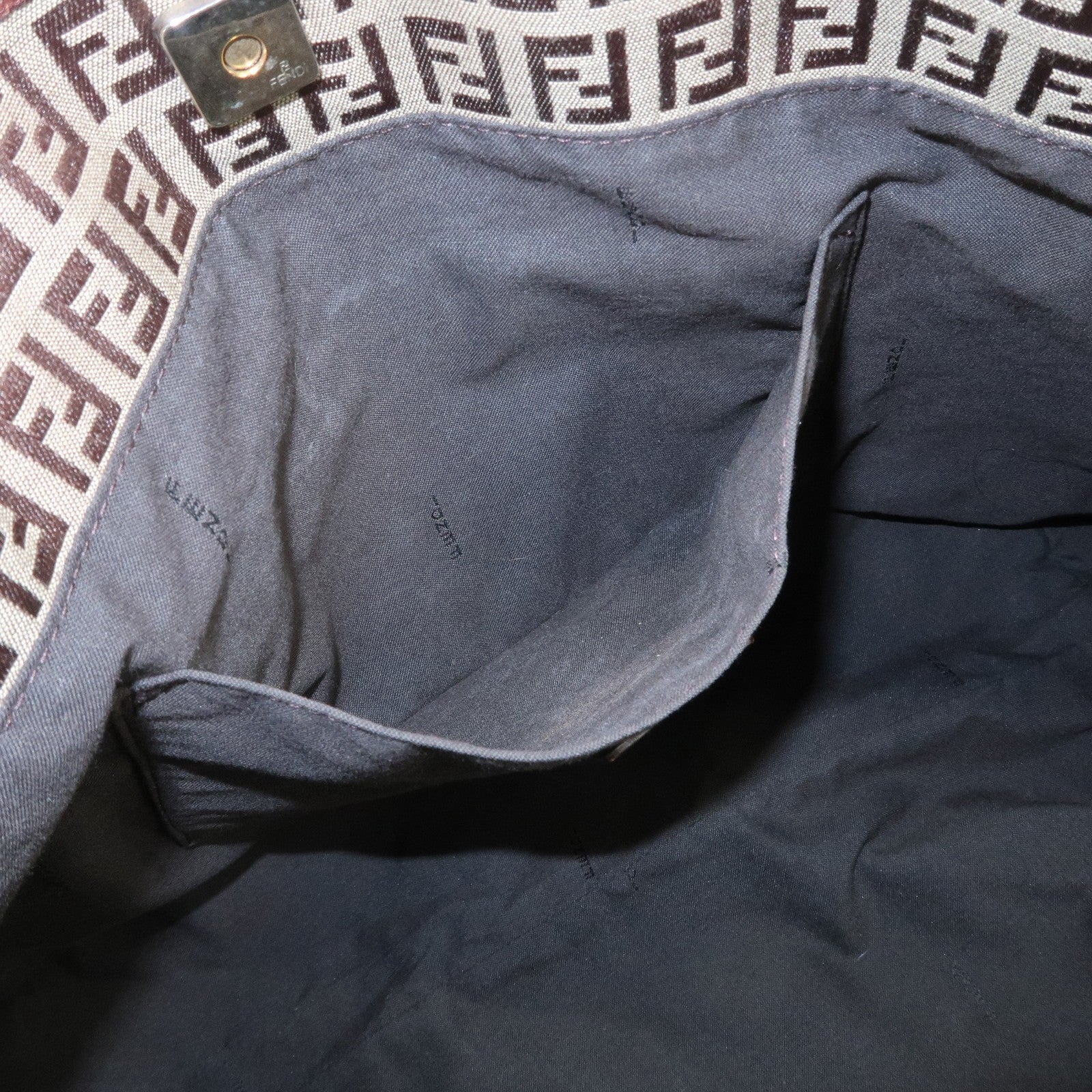 Fendi Tote Shoulder Bag - Beige Brown, Canvas Leather