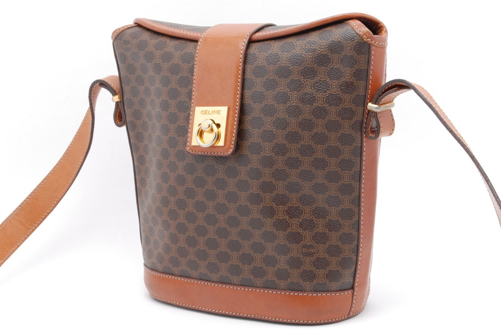 Celine Macadam Shoulder Bag - Brown, PVC Leather