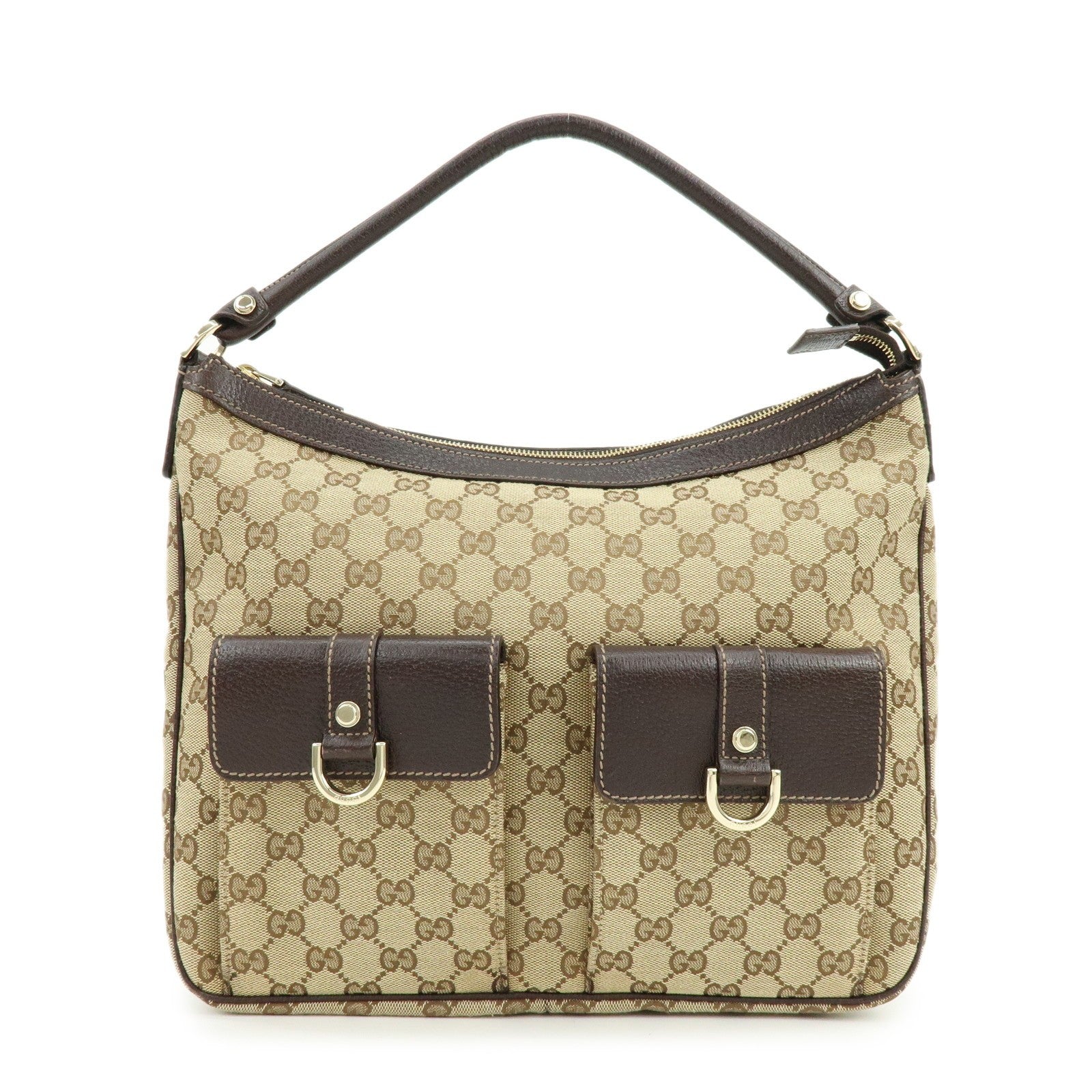 Gucci Shoulder Bag - Beige, Canvas Leather 