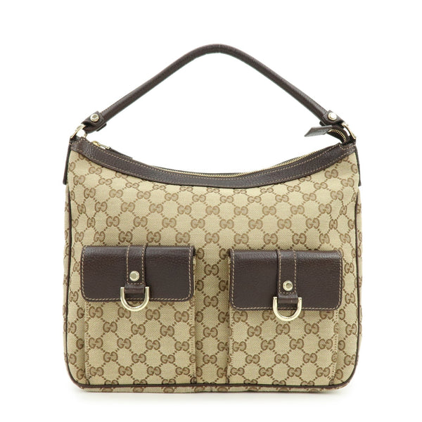 Gucci Shoulder Bag - Beige, Canvas Leather