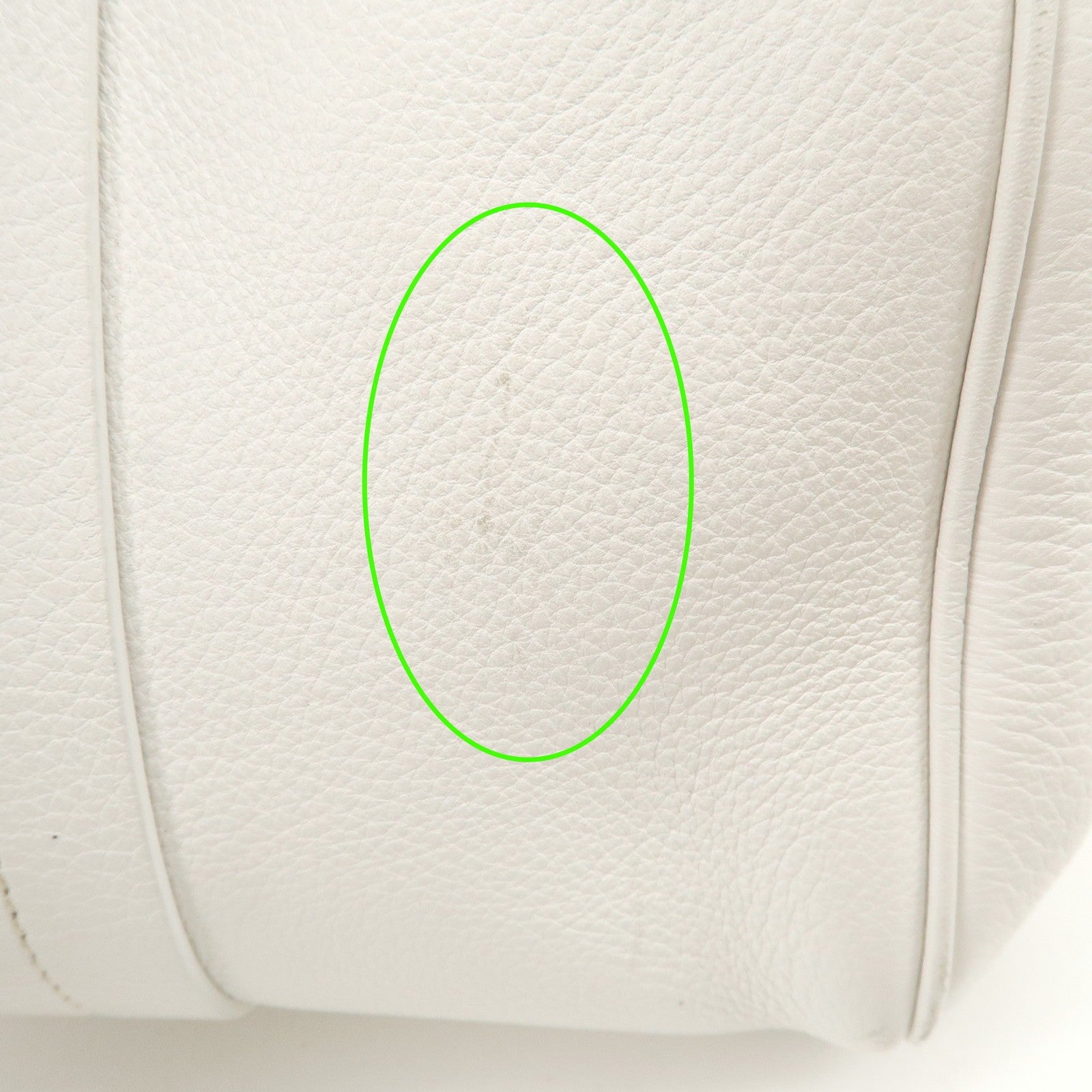 Christian Dior Logo Hand Bag - White, Leather