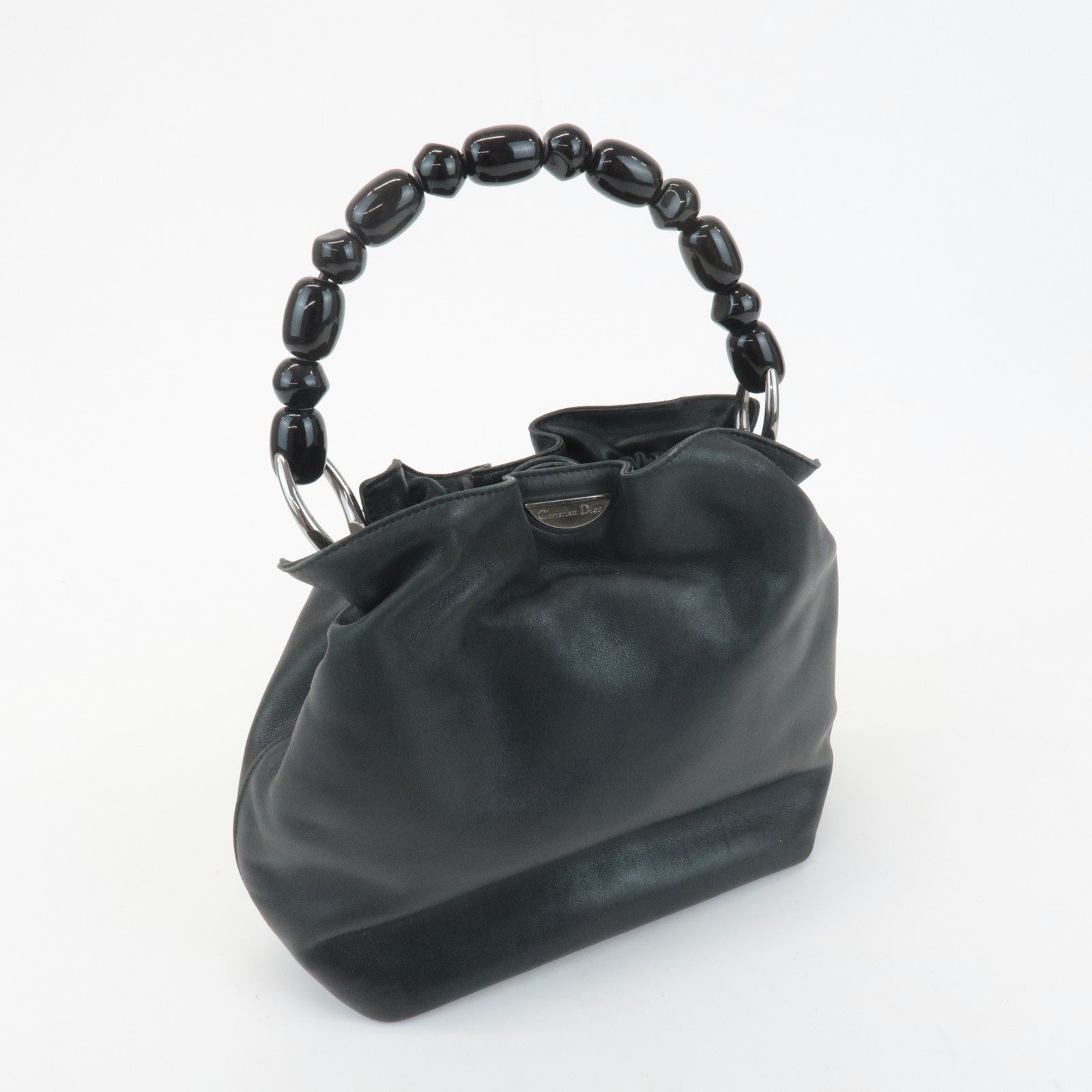 Christian Dior Maris Pearl Hand Bag - Black, Leather