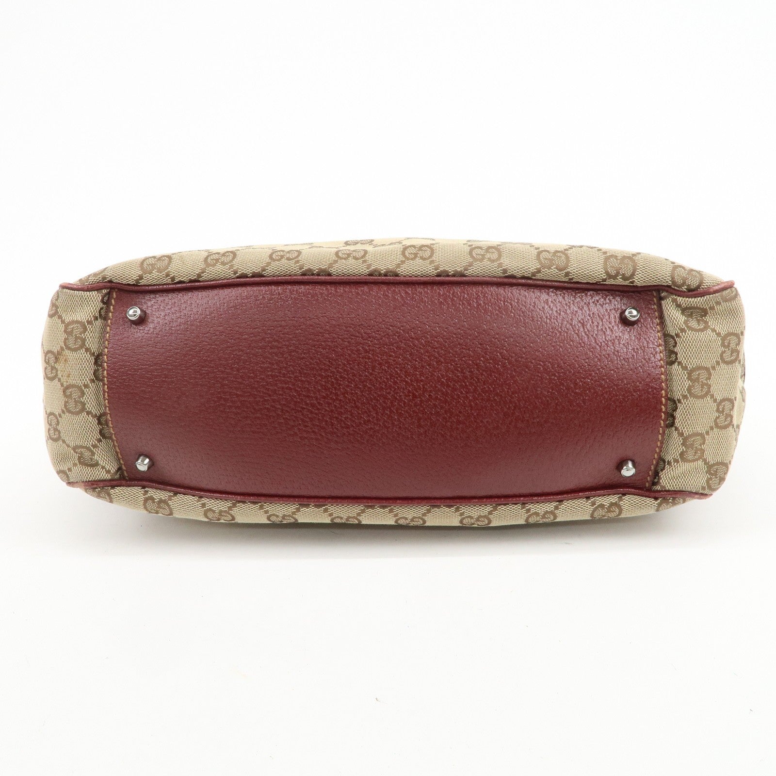 Gucci Tote Bag - Beige Bordeaux, GG Canvas Leather 