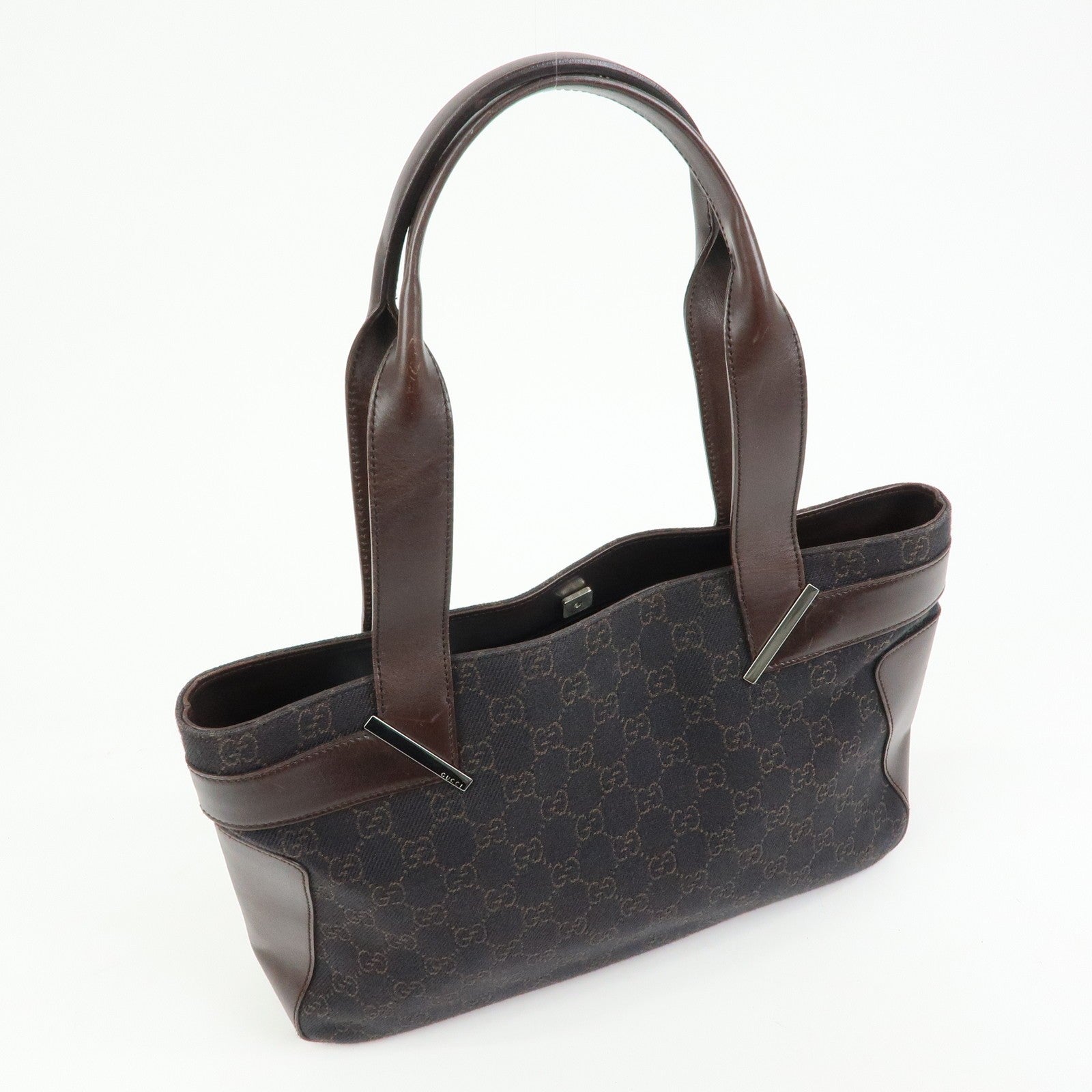 Gucci Hand Bag - Dark Brown, Canvas Leather