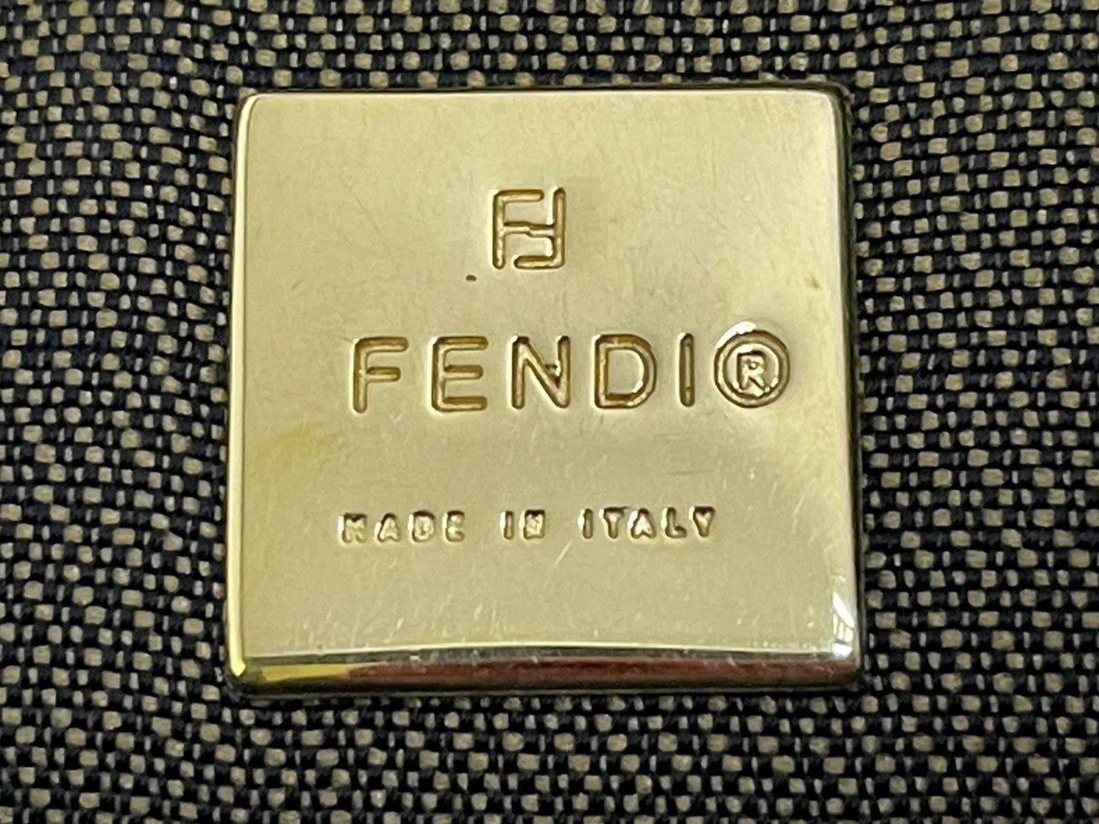 Fendi FF Vanity Hand Tote Bag - Gold, Canvas Leather