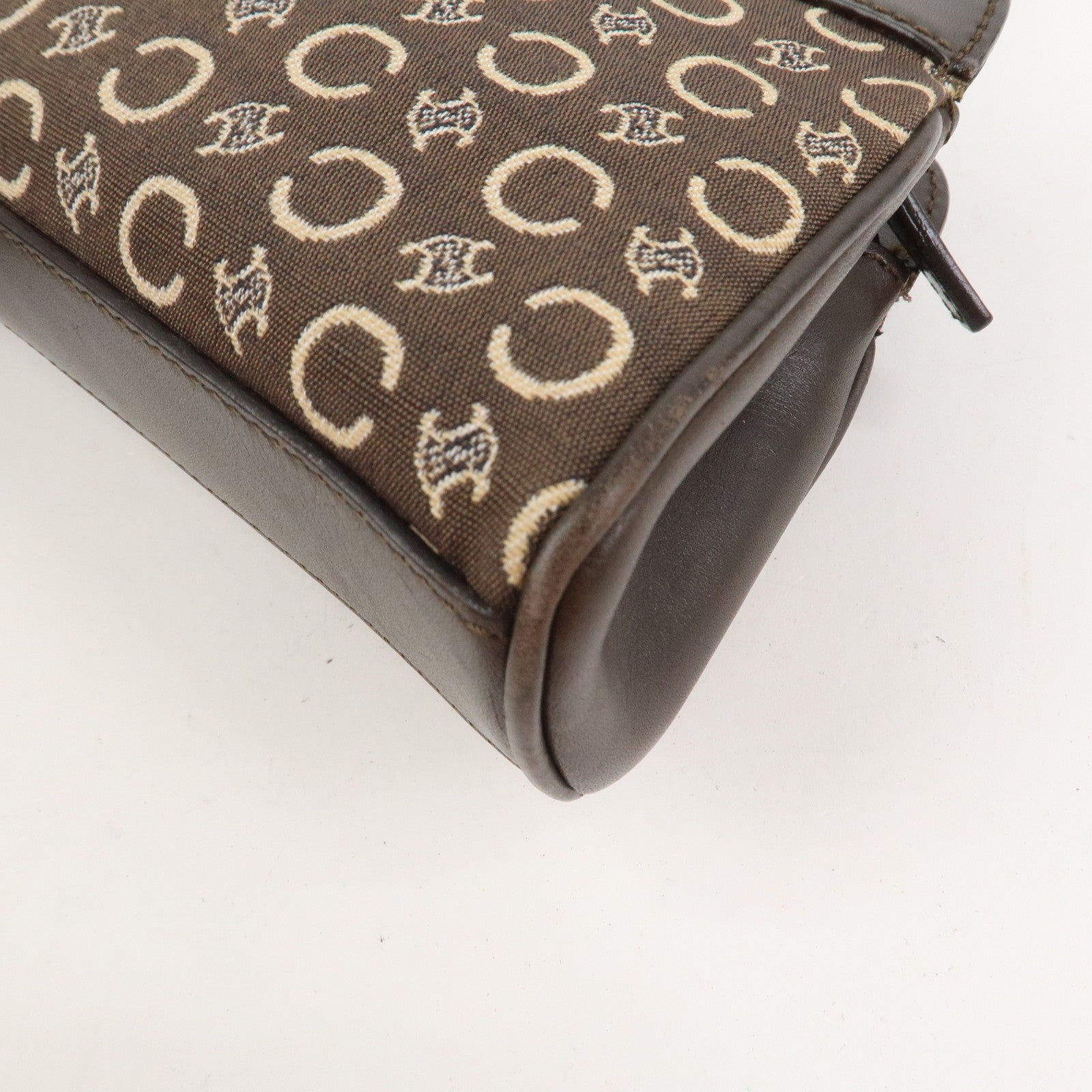 Celine C Macadam Hand Bag - Brown, Canvas and Leather 