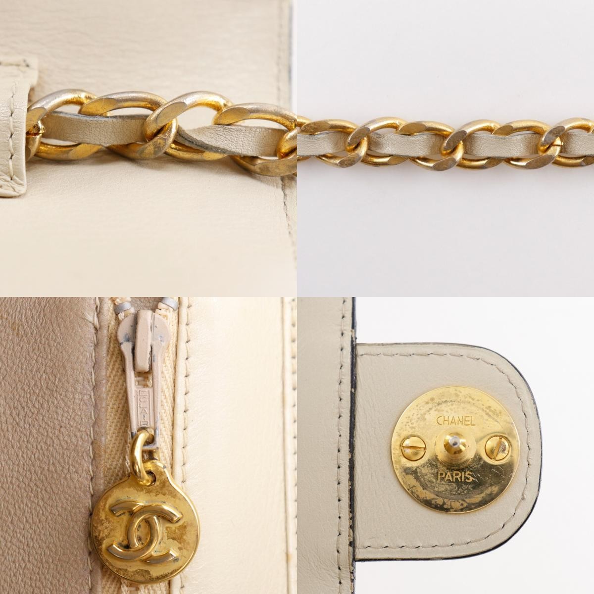 Chanel ChainShoulder Shoulder Bag - Off White, Calfskin