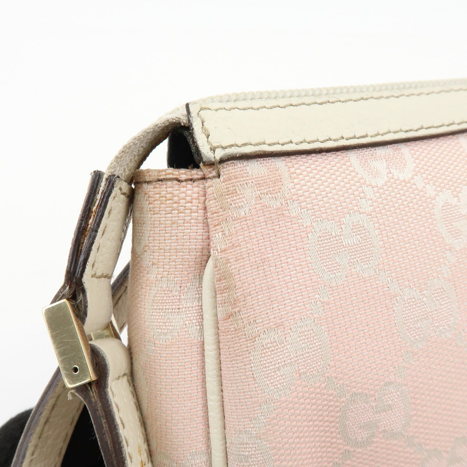 Gucci Abbey Hand Bag - Pink, GG Canvas, Leather