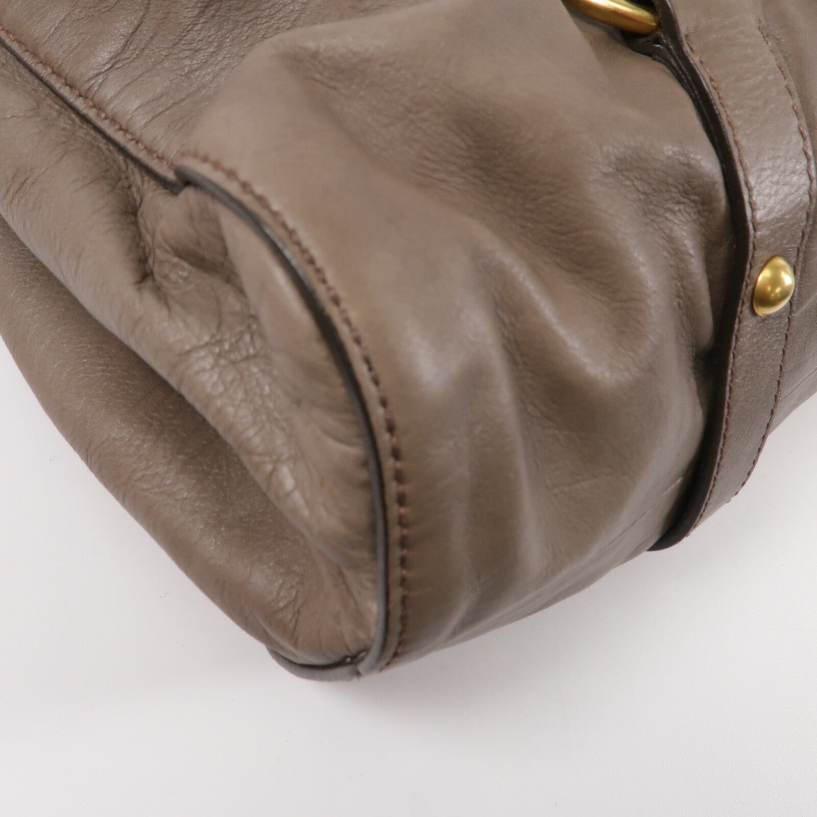 Miu Miu GHW 2 Way Shoulder Bag - Grey, Calfskin Leather