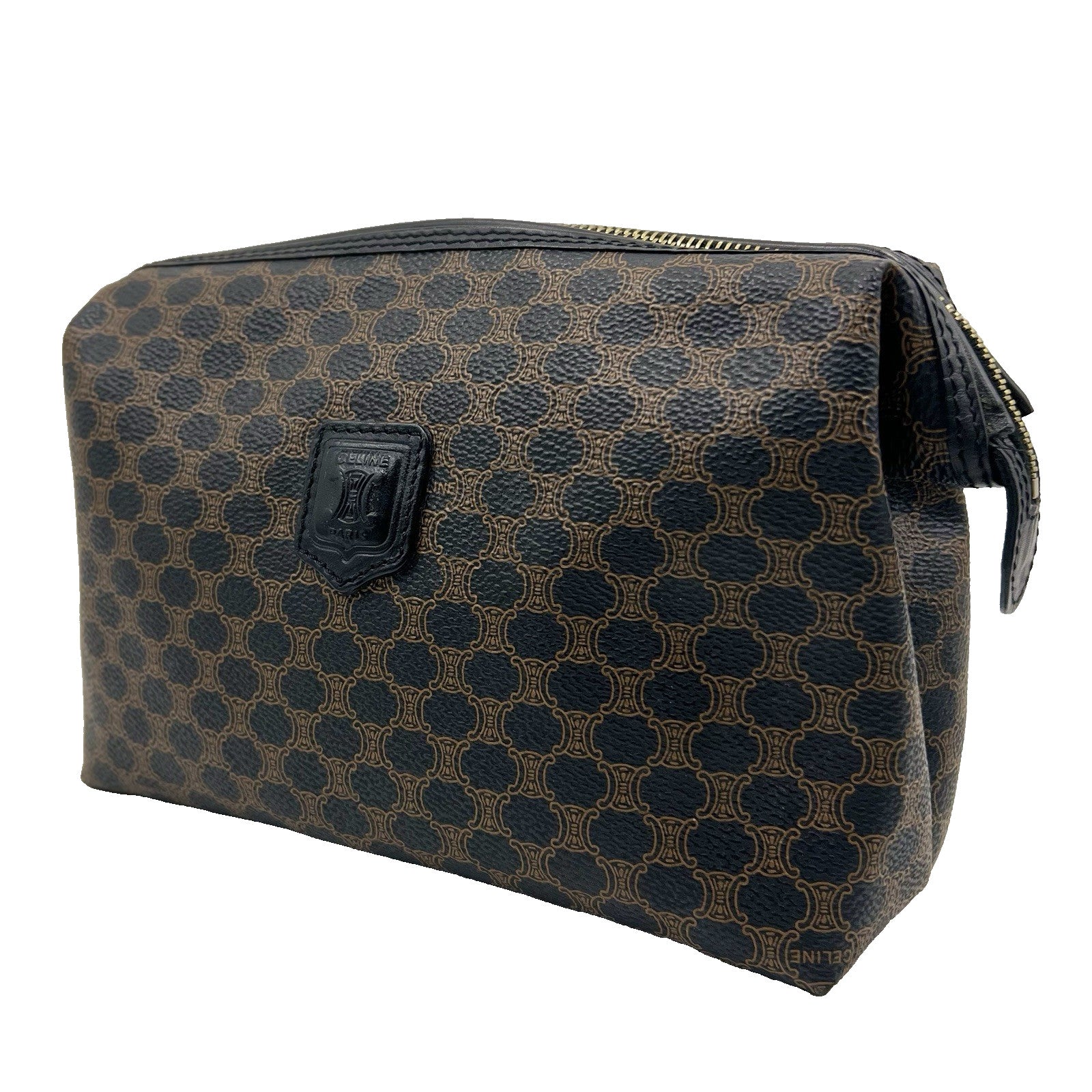 Celine Macadam Cosmetics Pouch - Black, PVC