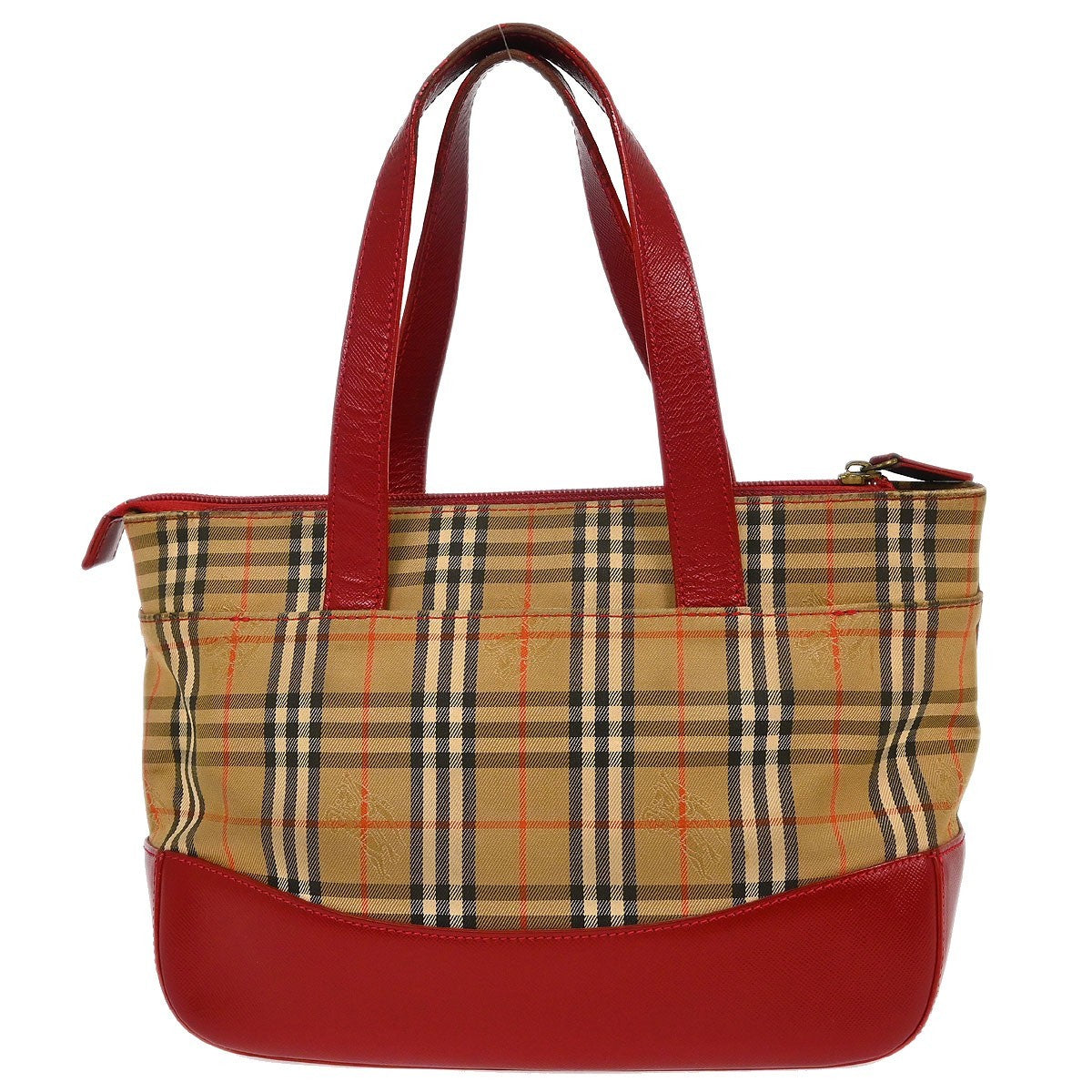 Burberry House Check Tote Bag - Beige Red, Canvas Leather