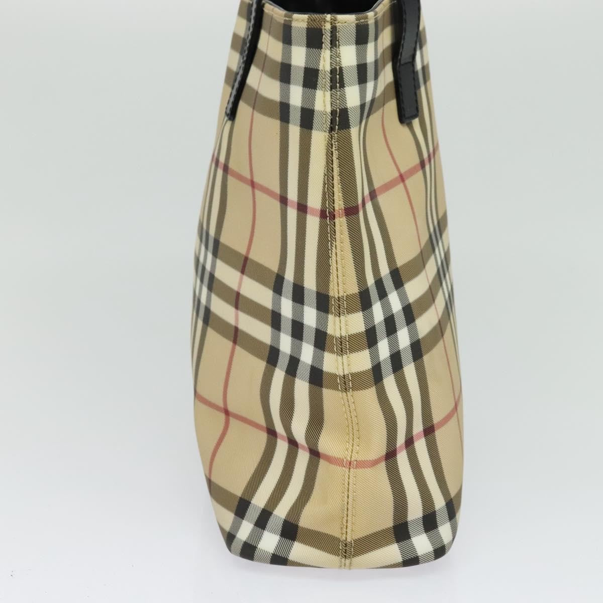 Burberry Nova Check Handbag - Beige/Silver, PVC Leather