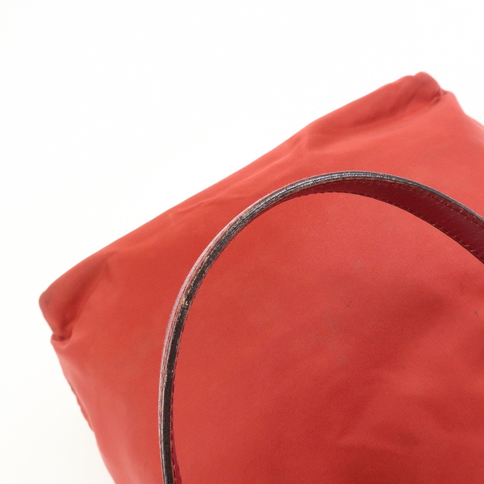 Prada Triangle Logo Tote Bag - Red, Nylon and Leather