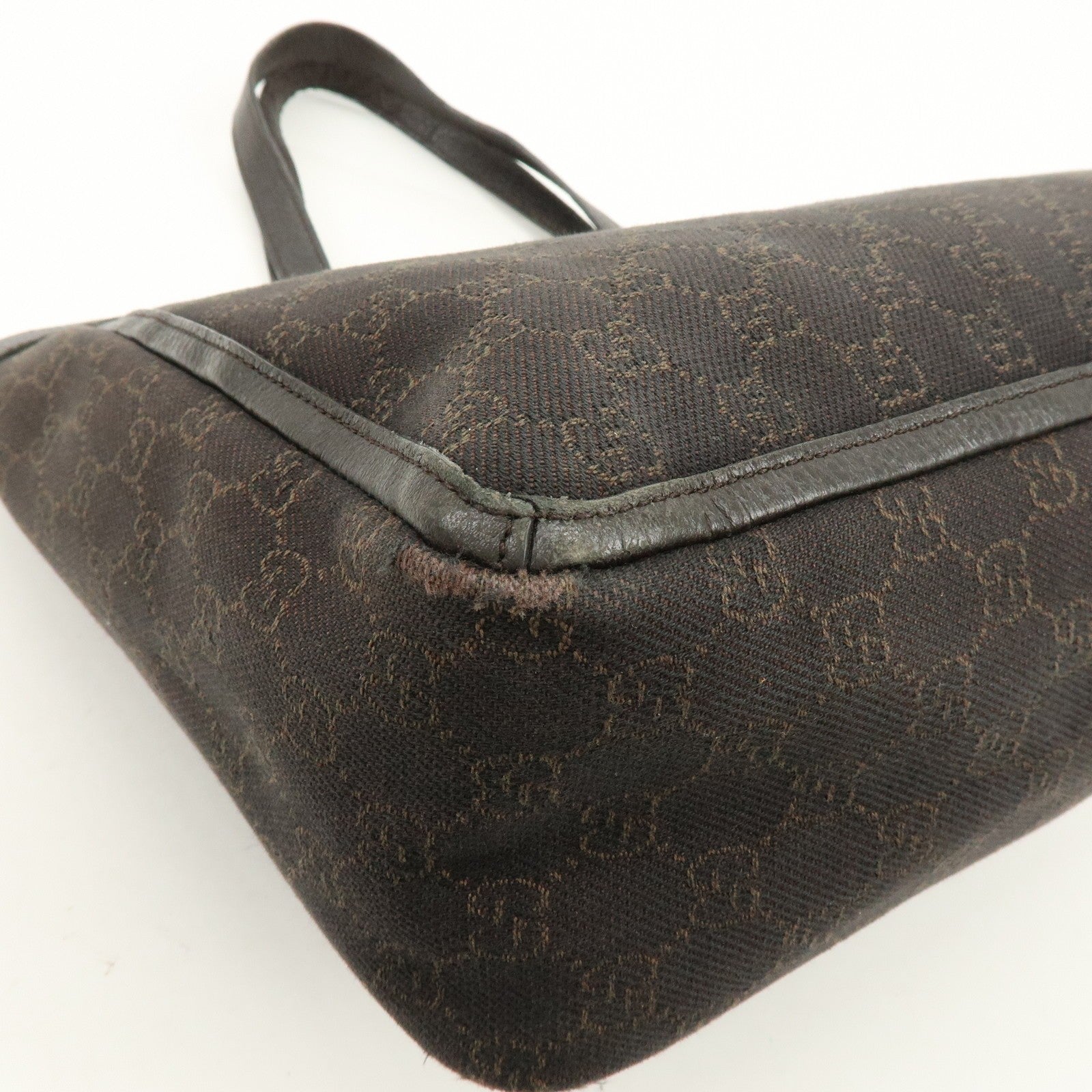 Gucci Abbey Tote Bag - Brown, GG Canvas, Leather