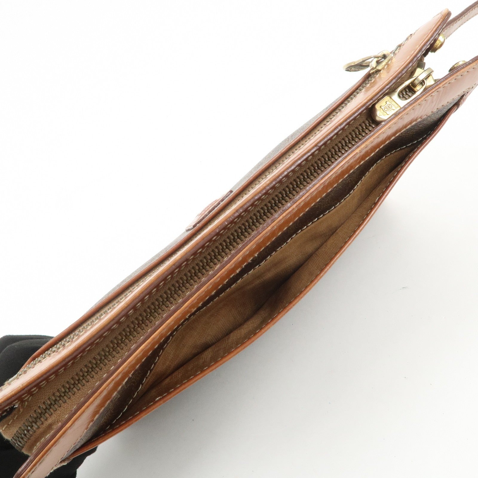 Celine Macadam Clutch Bag - Brown, PVC Coating Canvas, Leather