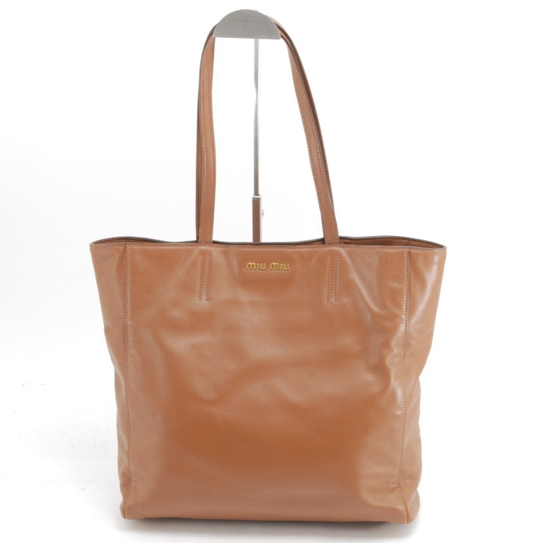 Miu Miu Tote Bag - Camel Brown, Leather