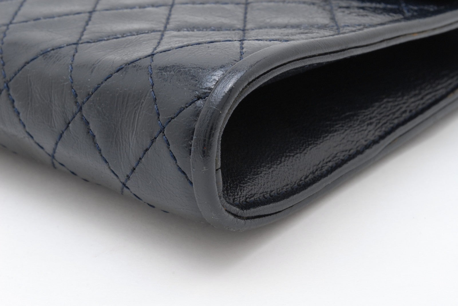 Saint Laurent Yves Saint Laurent Clutch Bag - Navy, Patent Leather