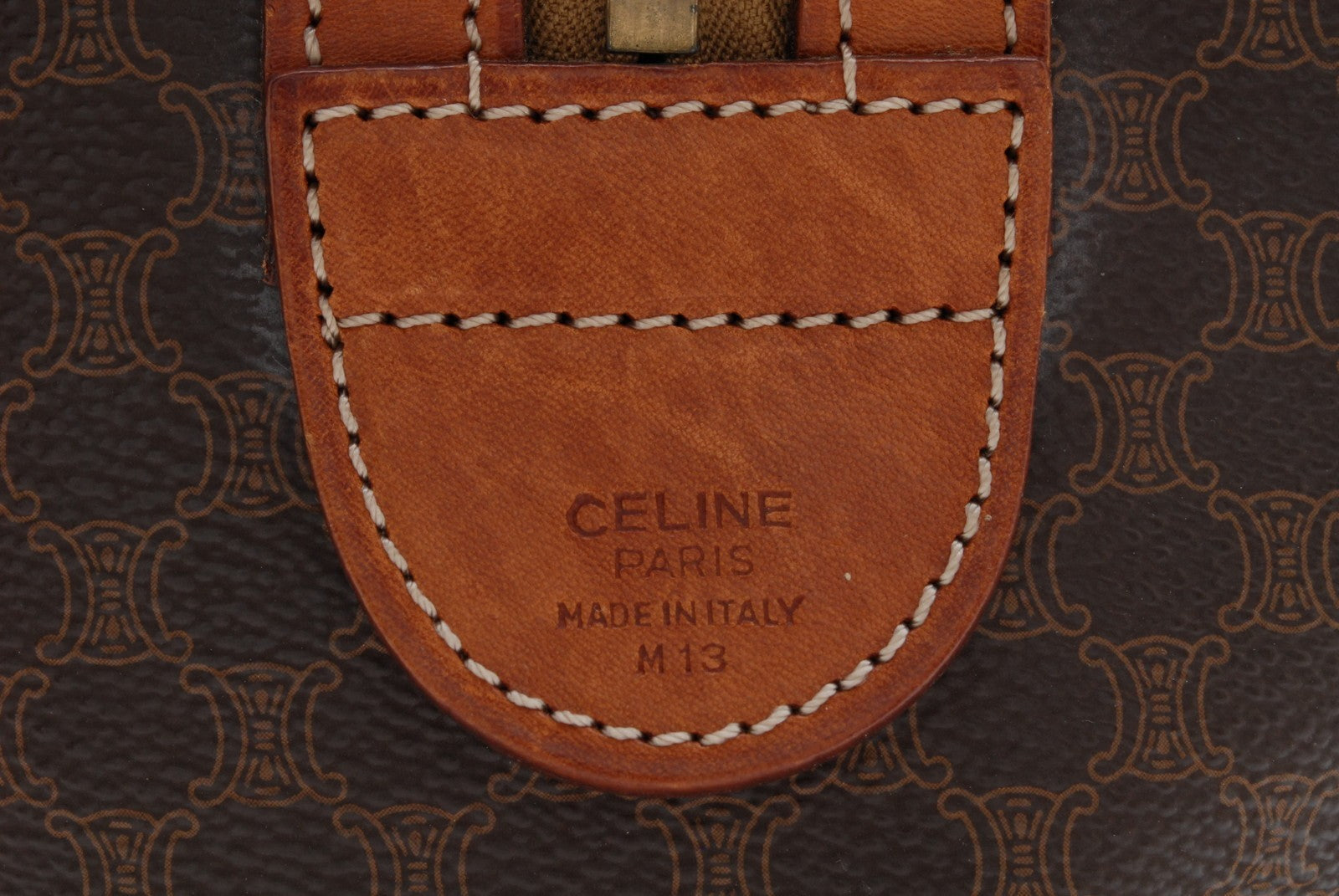Celine Macadam Boston Bag - Brown, PVC Leather