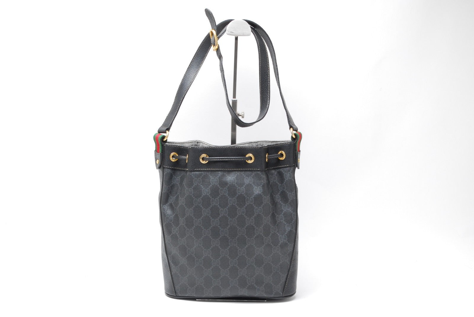 Gucci Sherry Line GG Shoulder Bag - Black, Leather 