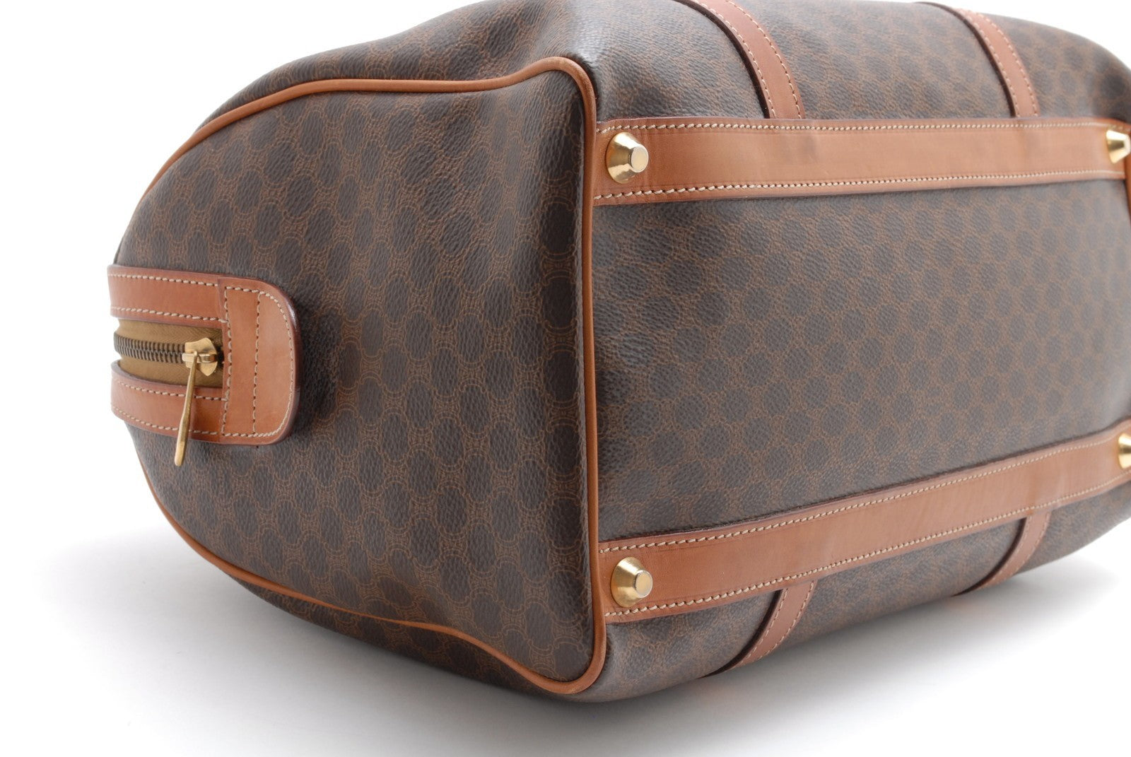 Celine Macadam Boston Bag - Brown, PVC Leather
