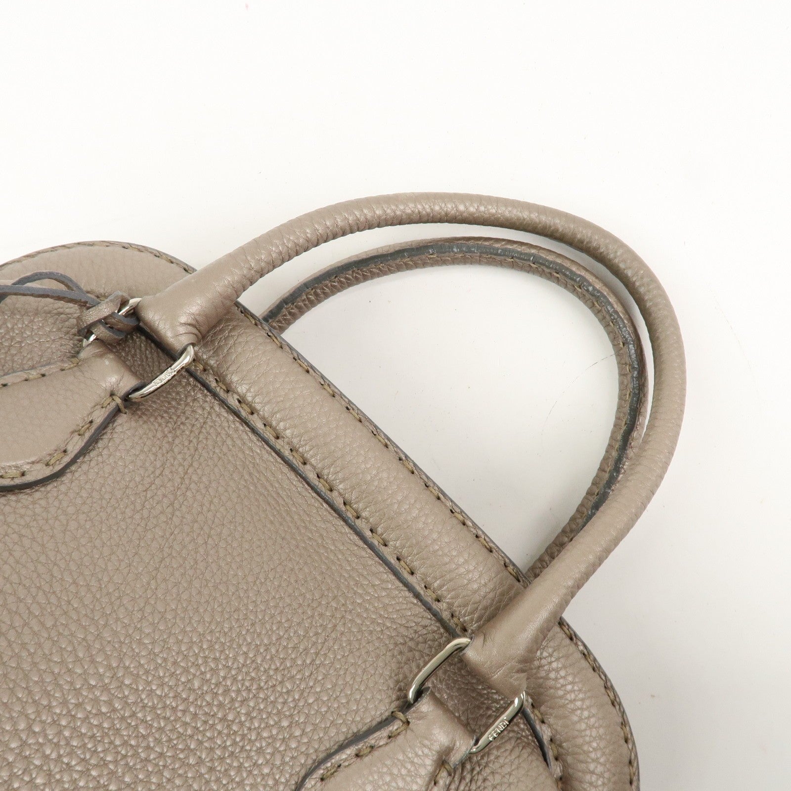 Fendi Hand Bag - Greige, Leather