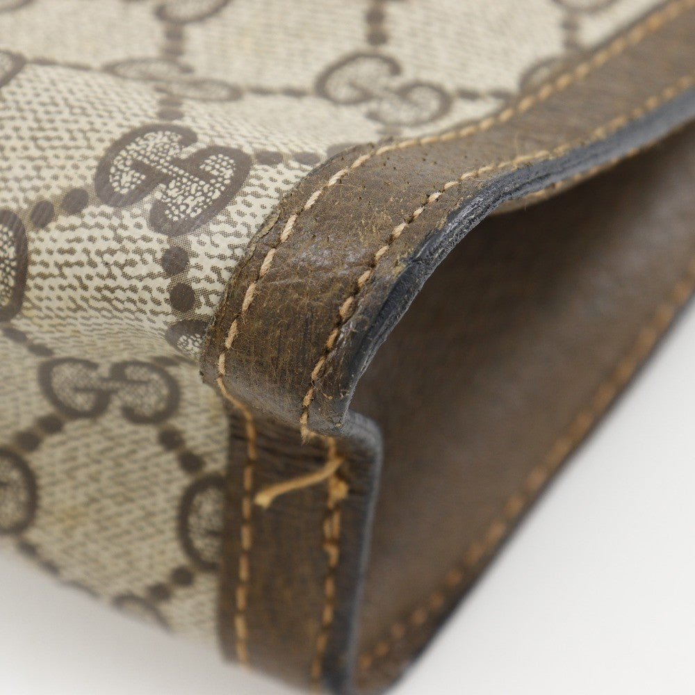 Gucci Sherry Line Clutch Bag - Brown, GG Plus 