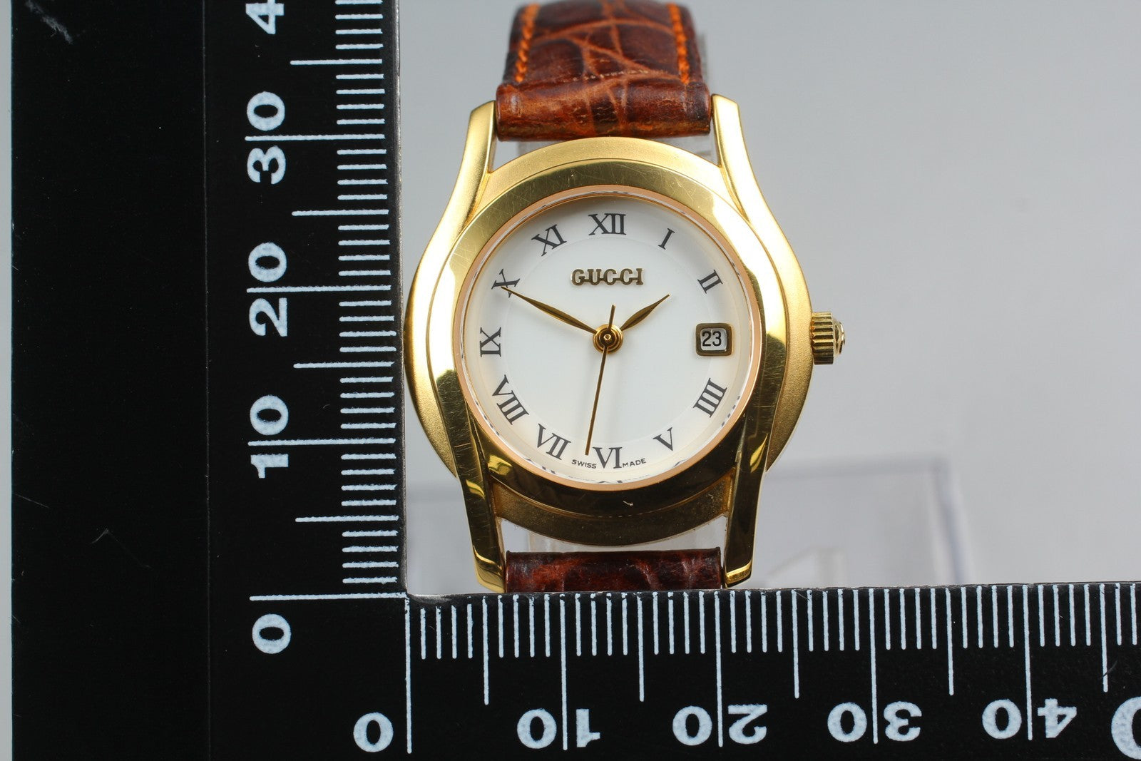 Gucci 5400L Wristwatch - White, Stainless Steel