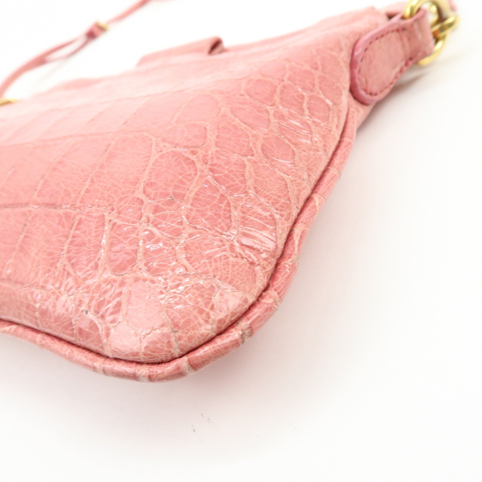 Miu Miu Embossed Leather Crossbody Bag - Pink, Leather