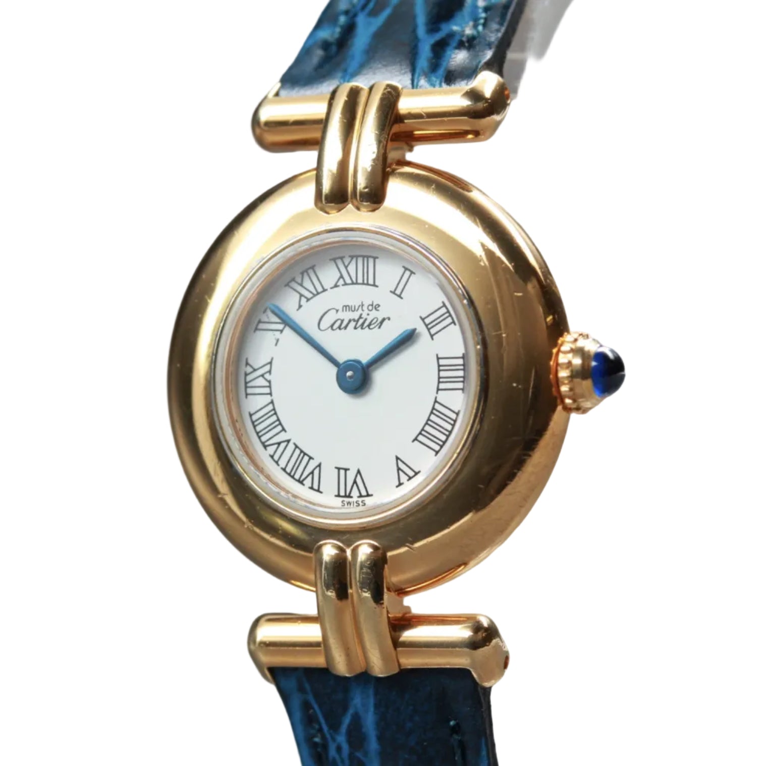 Cartier Must Colisee Vermeil 2410 Watch - Gold Blue, Stainless Steel