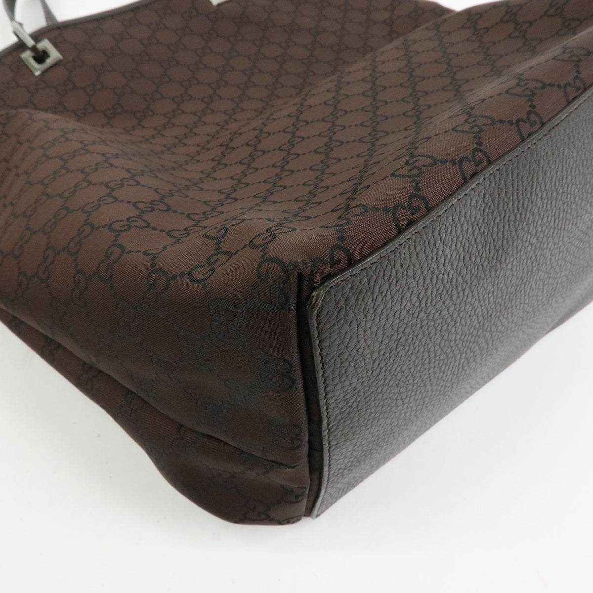 Gucci GG Nylon Leather Tote Bag - Brown, Nylon Leather