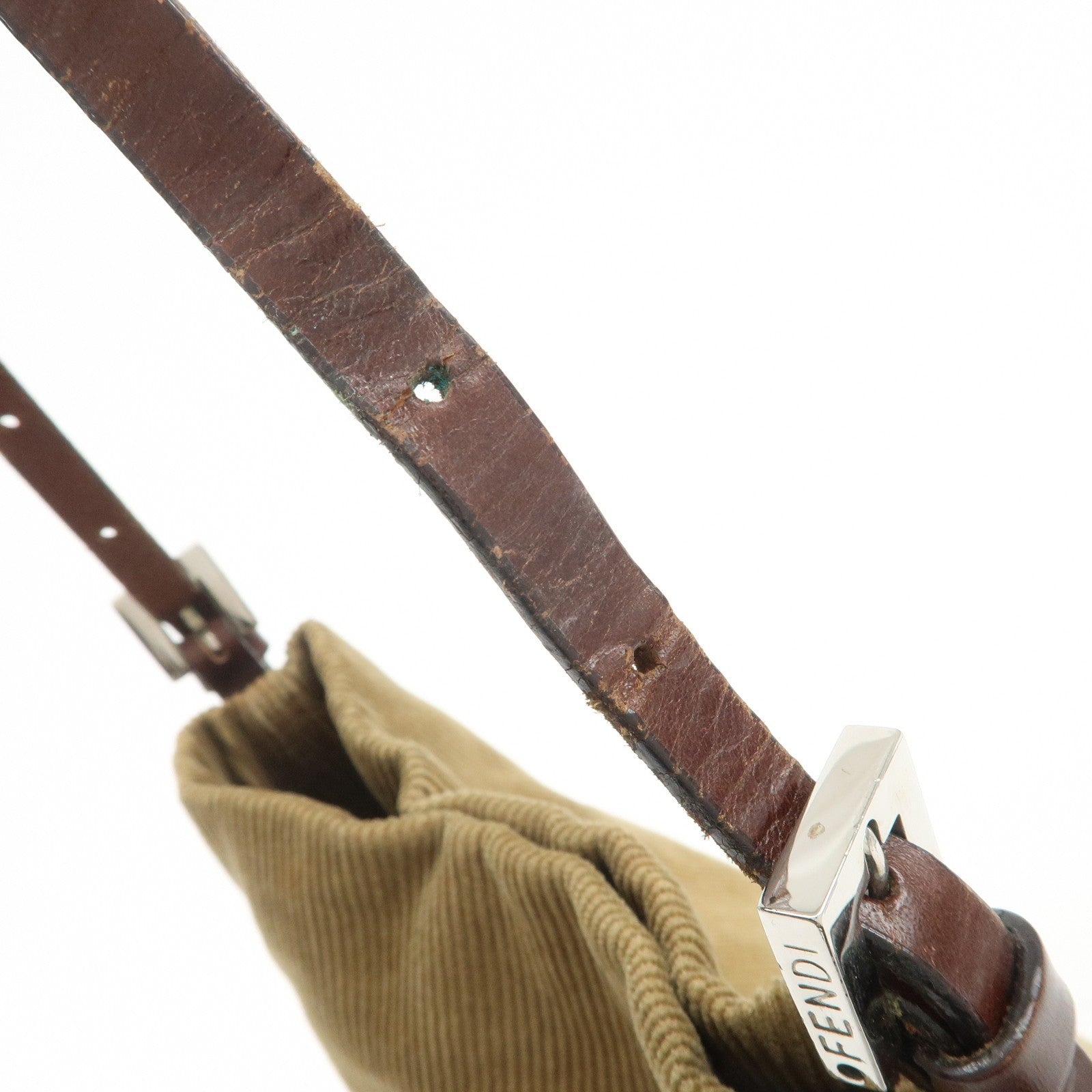Fendi Shoulder Bag - Brown, Corduroy Leather