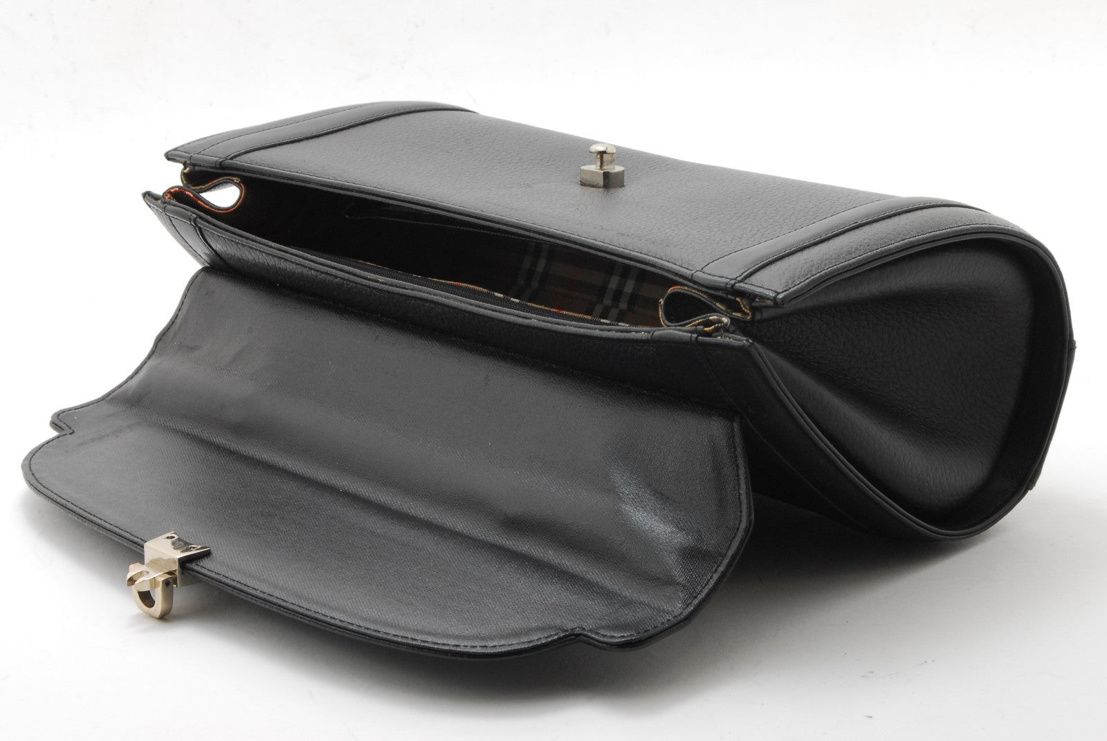 Burberry Vintage Hand Tote Bag - Black, Leather