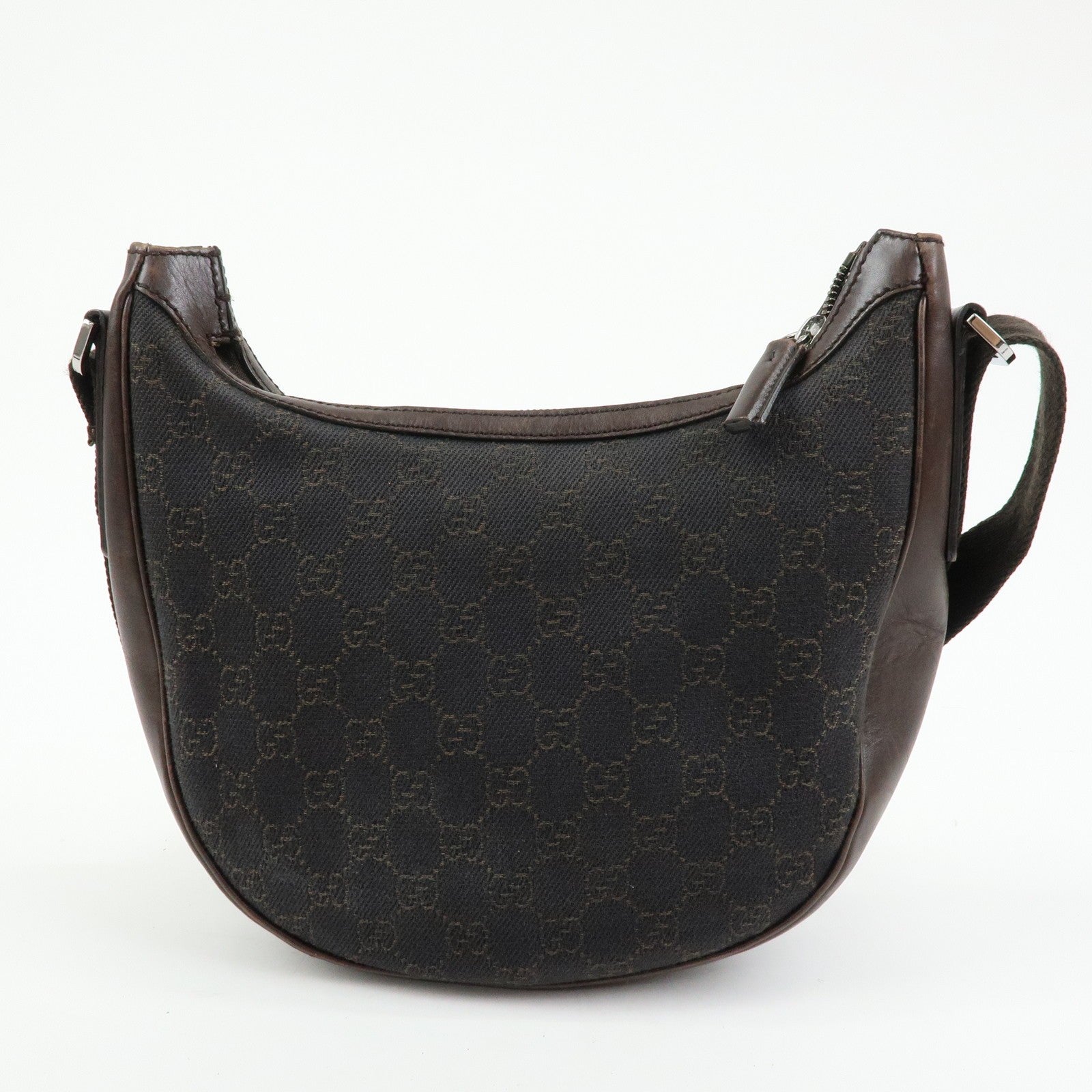 Gucci Shoulder Bag - Dark Brown, Denim, Leather