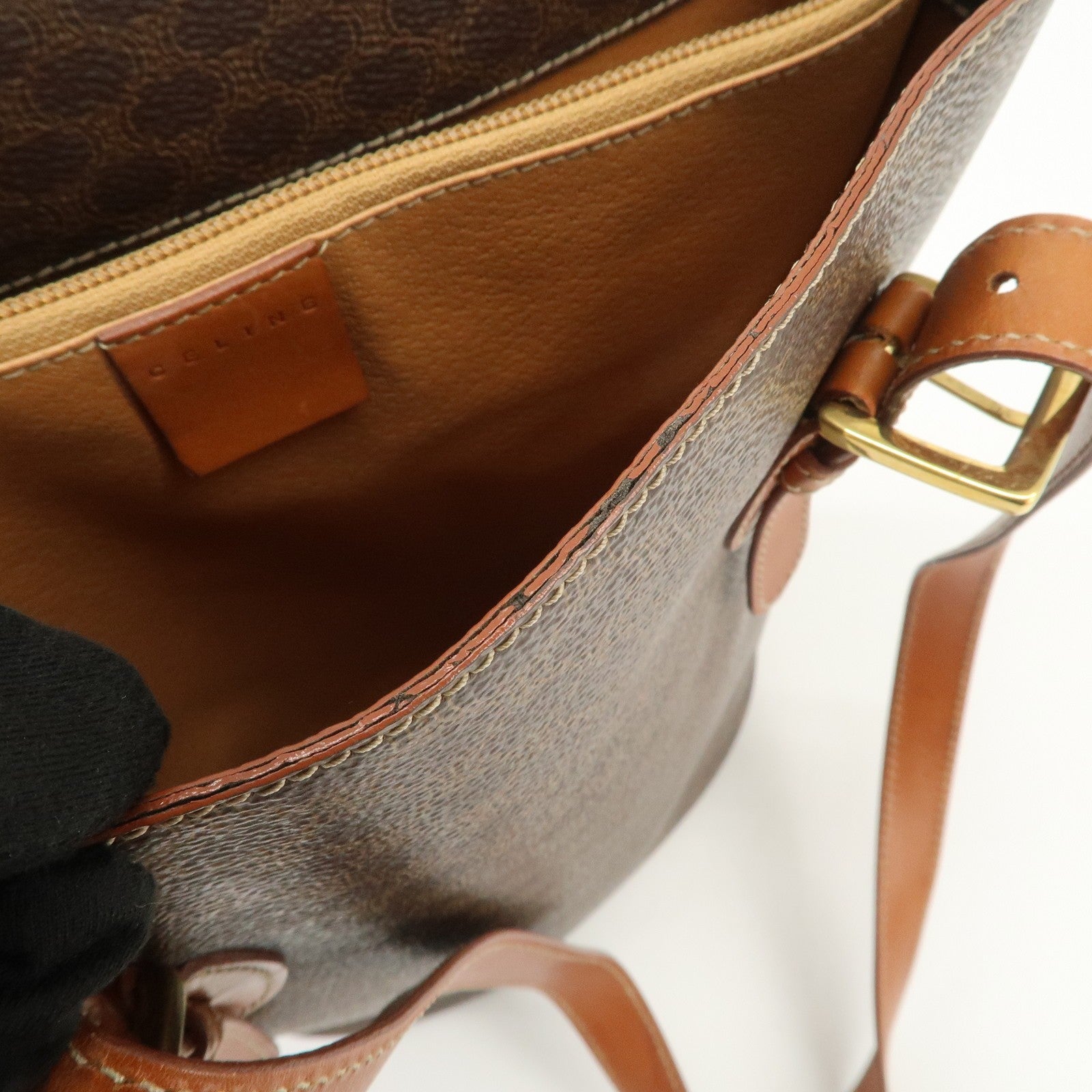 Celine Macadam Tote Bag - Brown, PVC Leather