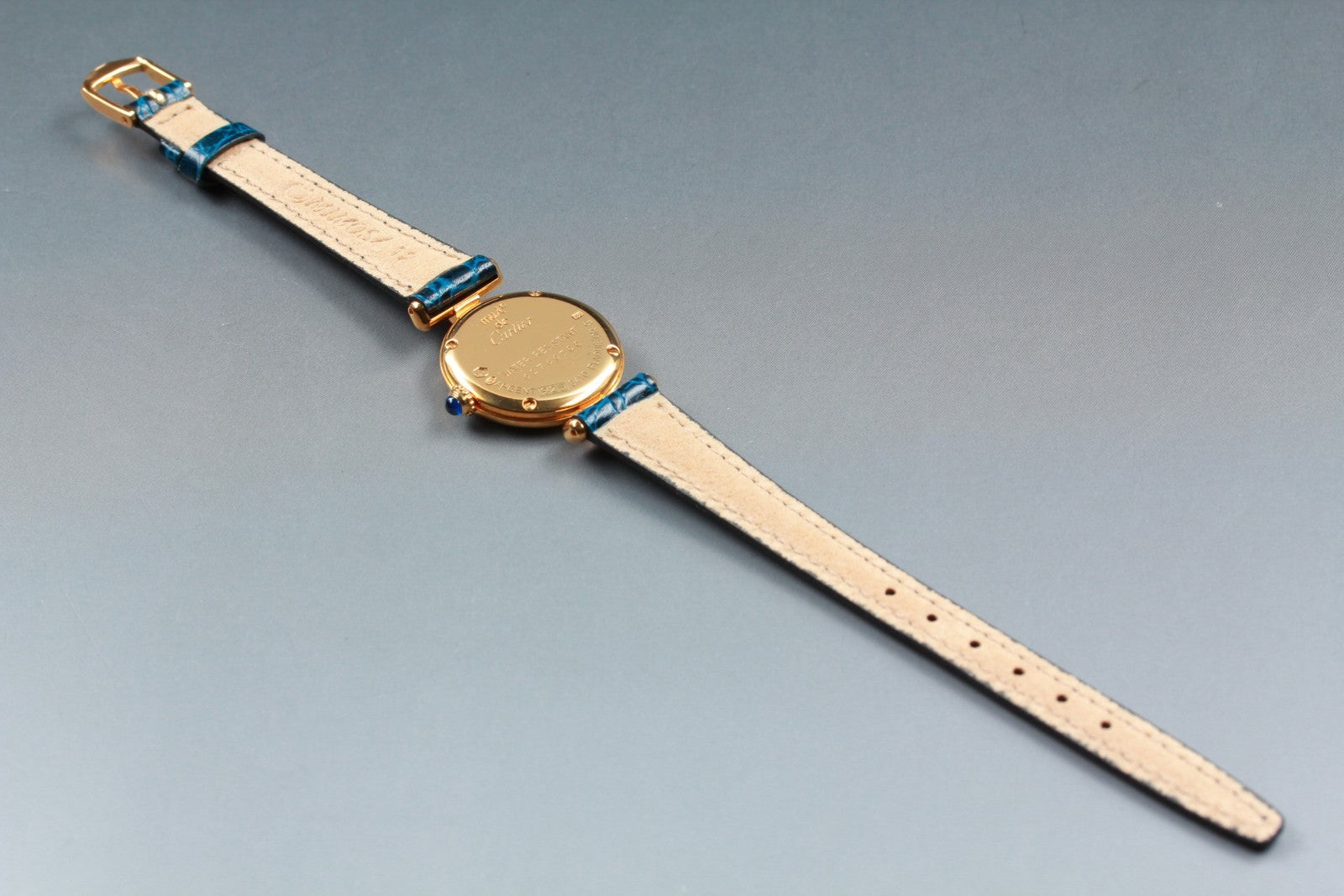 Cartier Must Colisee Vermeil 2410 Watch - Gold Blue, Stainless Steel