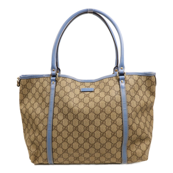 Gucci GHW GG Supreme Medium Joy Tote Bag - Brown/Blue, Coated Canvas
