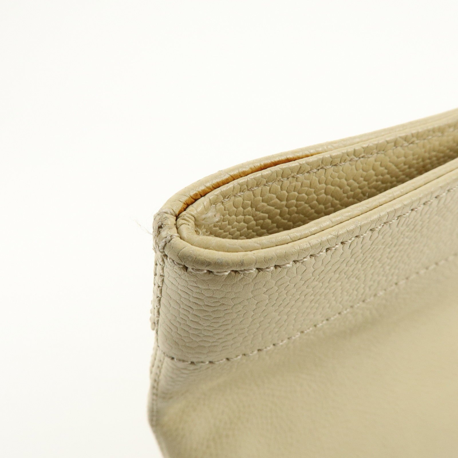 Chanel Coco Mark Caviarskin Tote Bag - Ivory, Leather