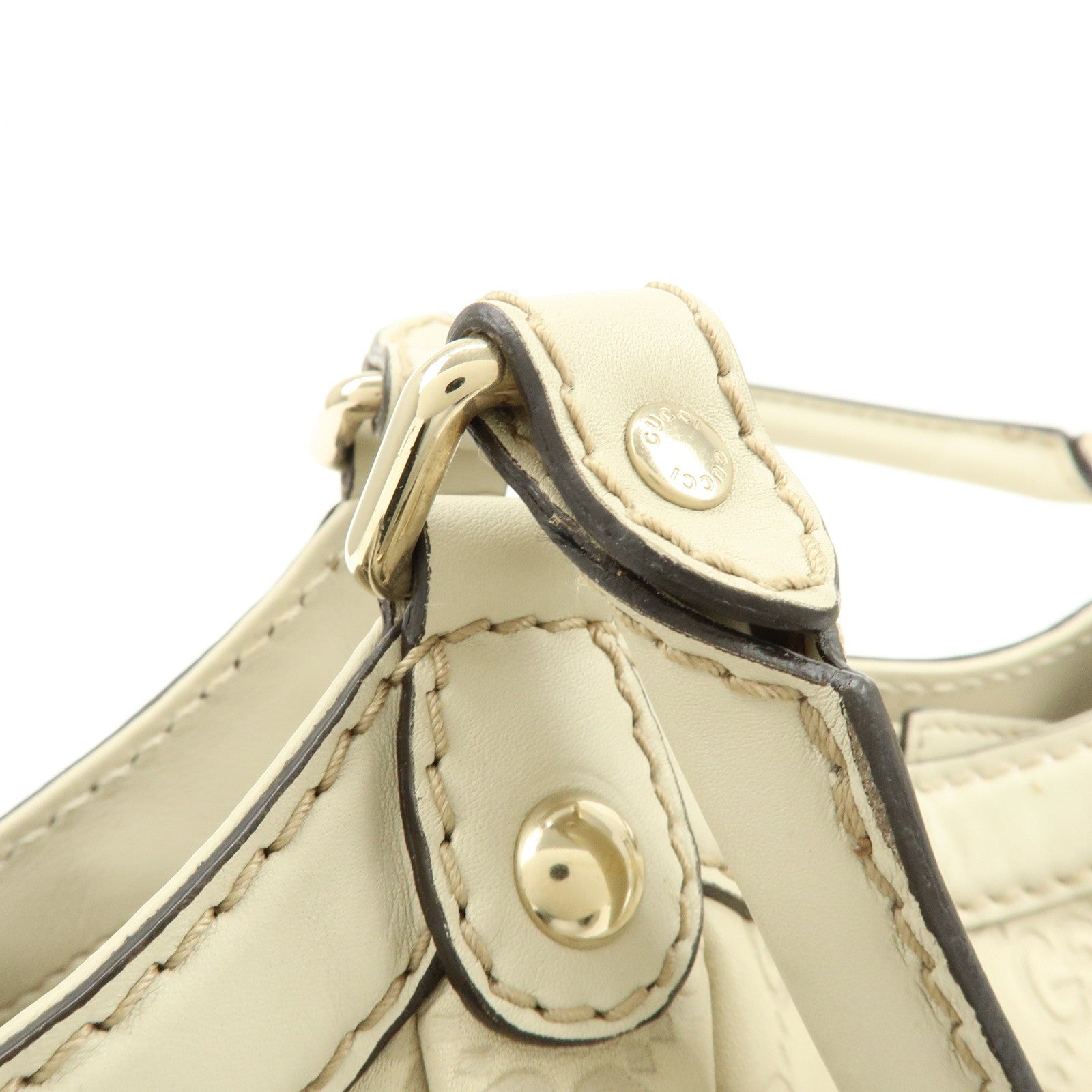 Gucci Sukey Guccissima Leather Tote Bag - White, Leather 