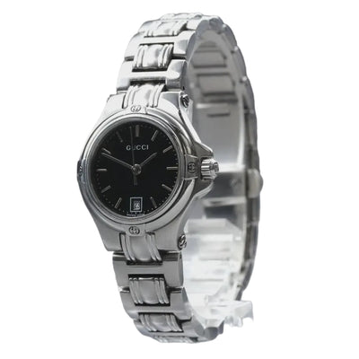 Gucci 9040L Watch - Black, Stainless Steel