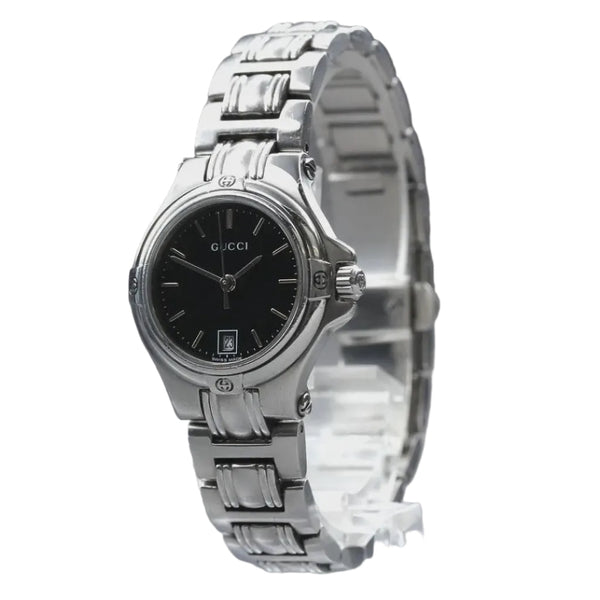 Gucci 9040L Watch - Black, Stainless Steel